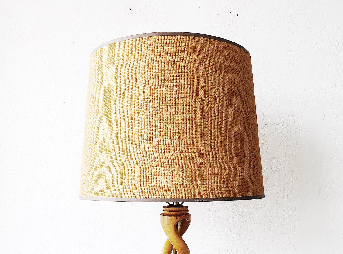 Tall Vintage Spiral Wood Lamp