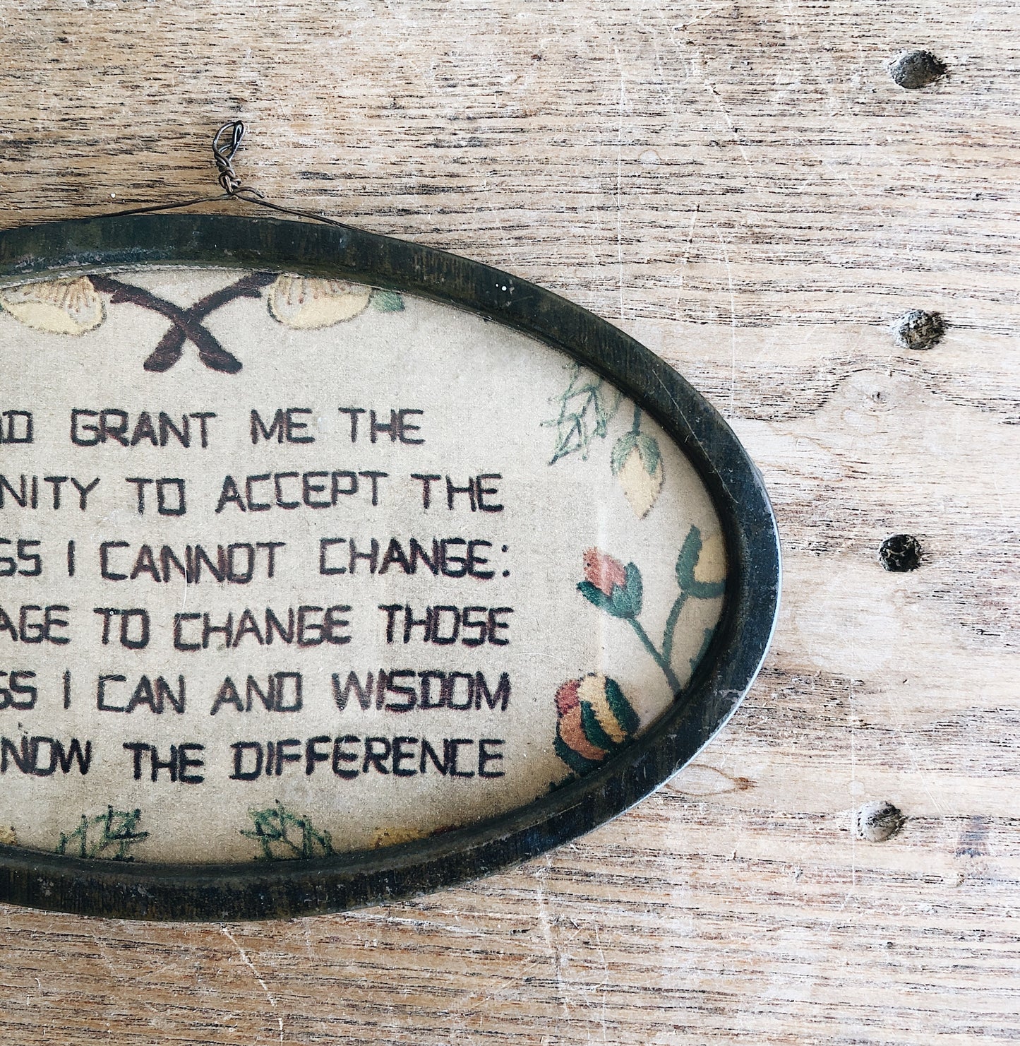 Vintage Framed Serenity Prayer Litho