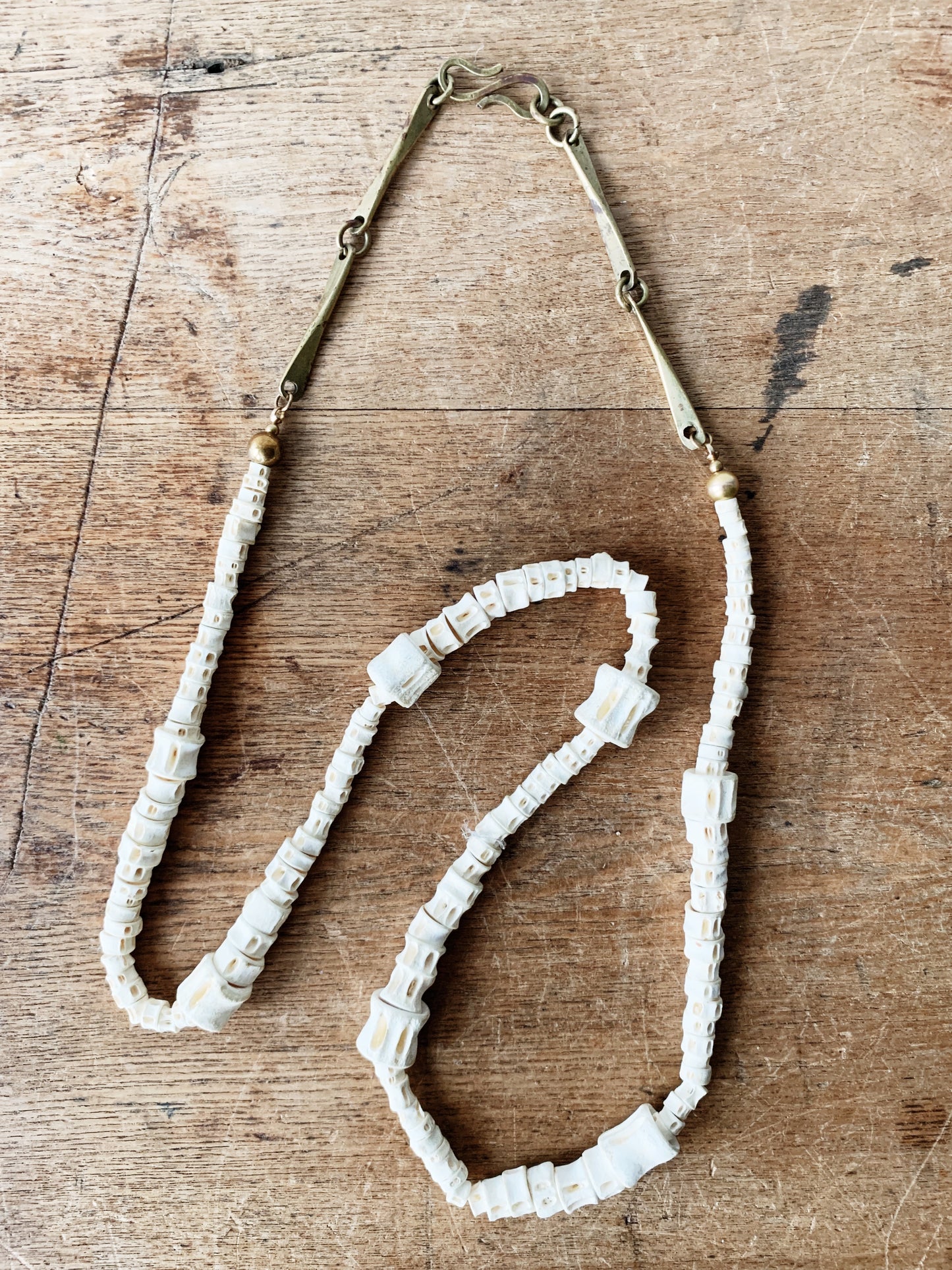 Vintage Rattlesnake Bone Necklace