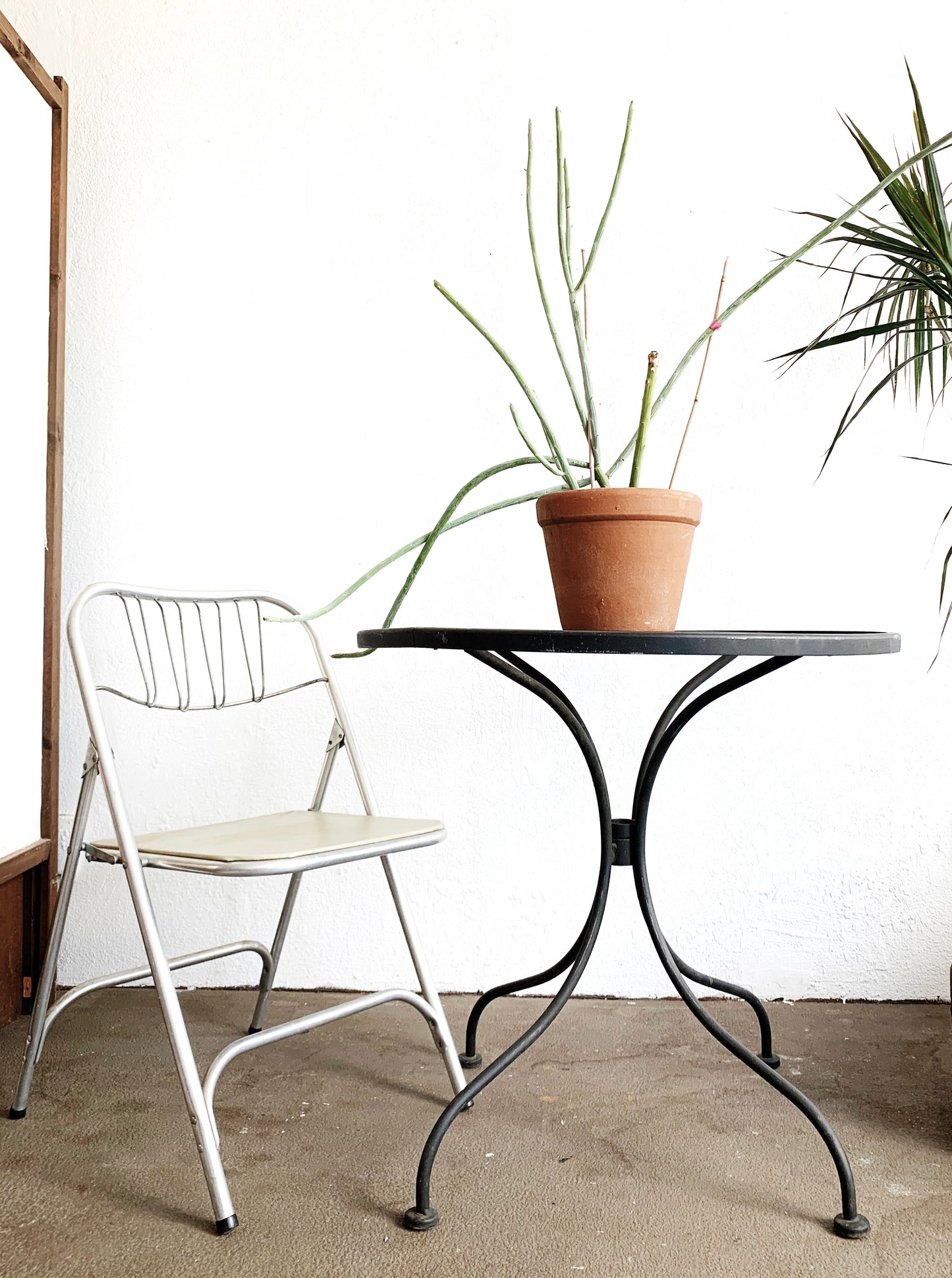 Mid Century Wrought Iron Patio Table