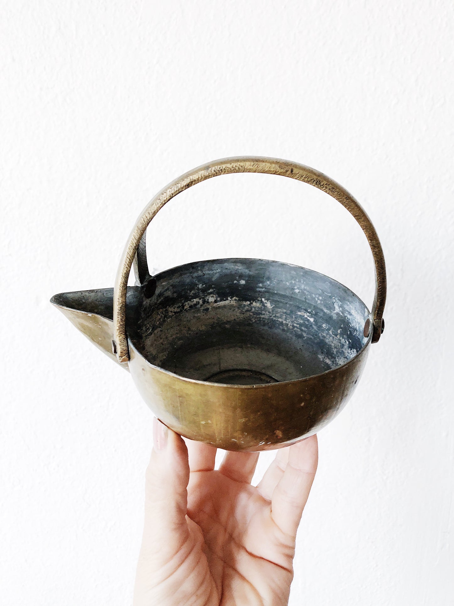 Vintage Modernist Brass Watering Can
