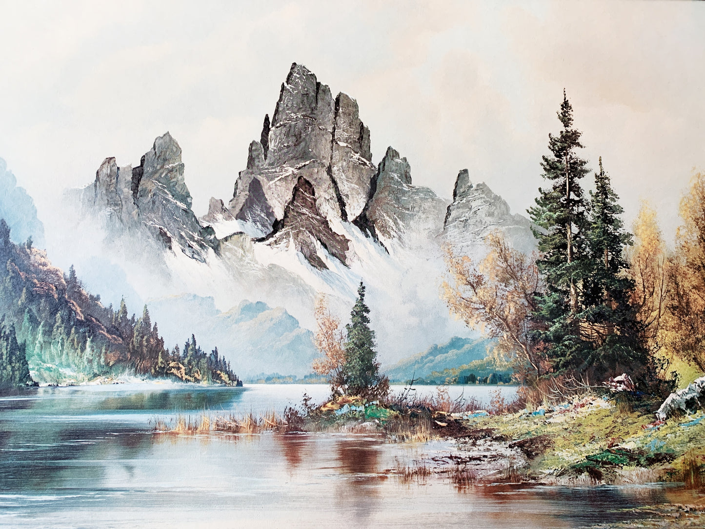 Large Vintage Landscape Litho