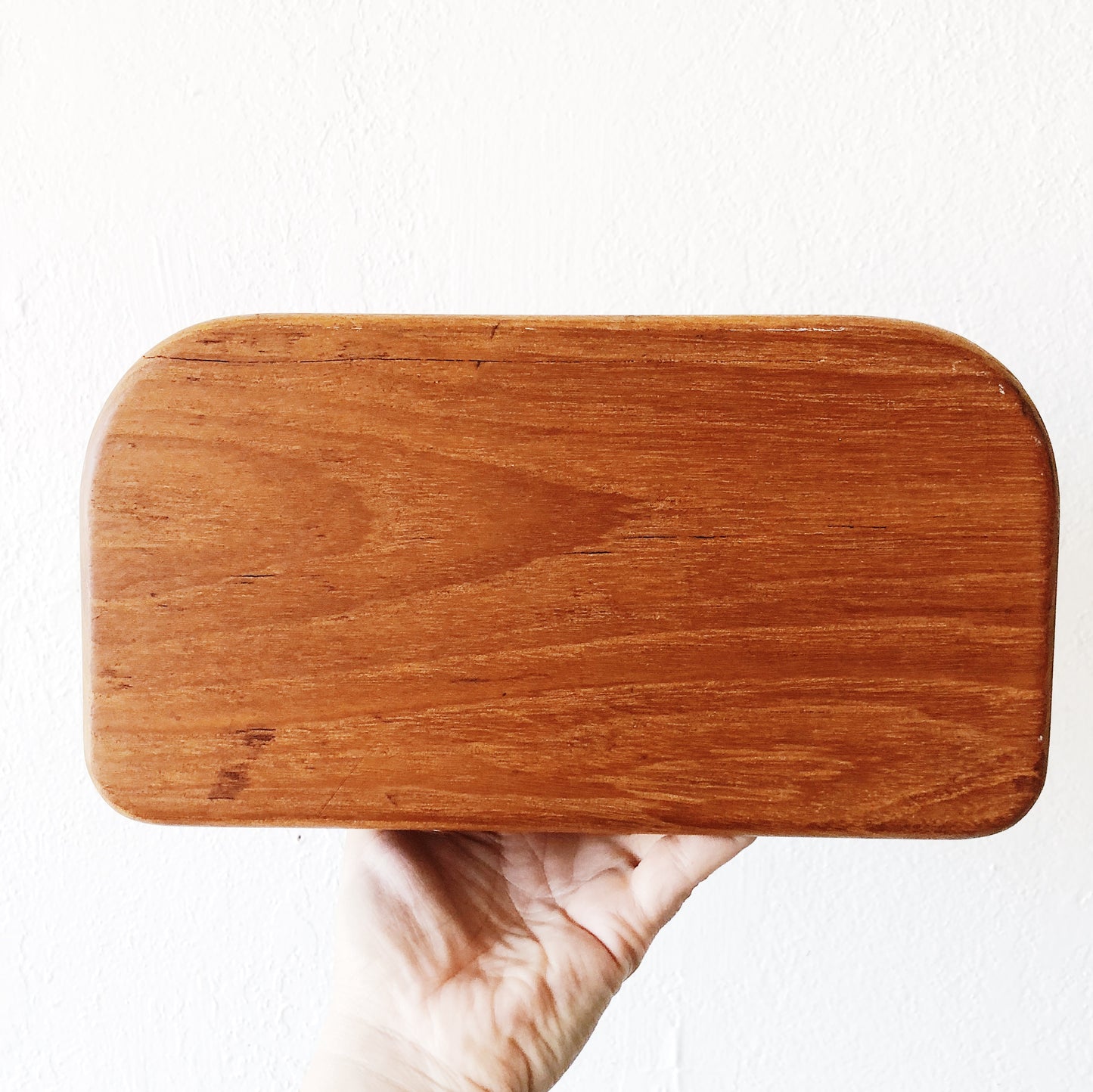 Vintage Teak Tambour Recipe Box