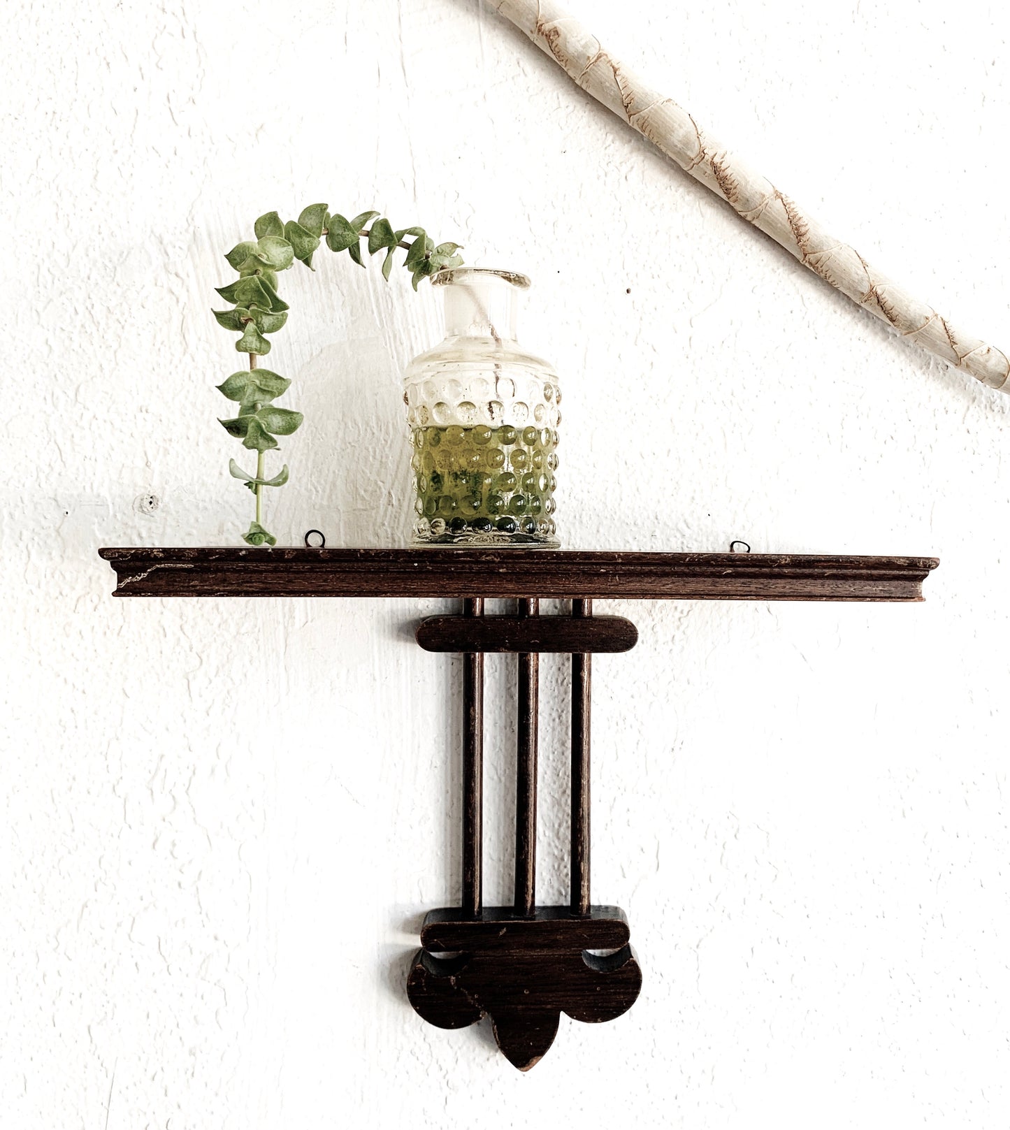 Vintage Mahogany Hanging Shelf