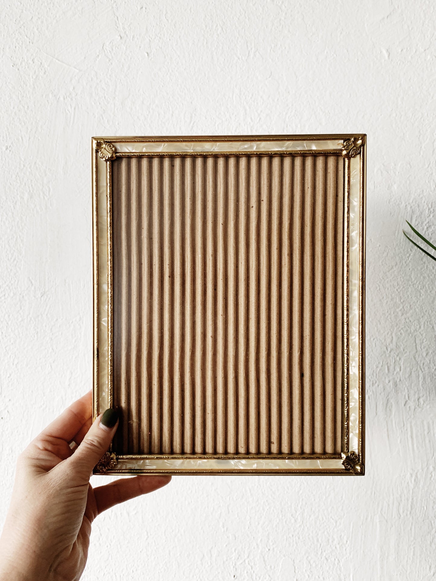 Mid Century Gold Tone Frame with Glass