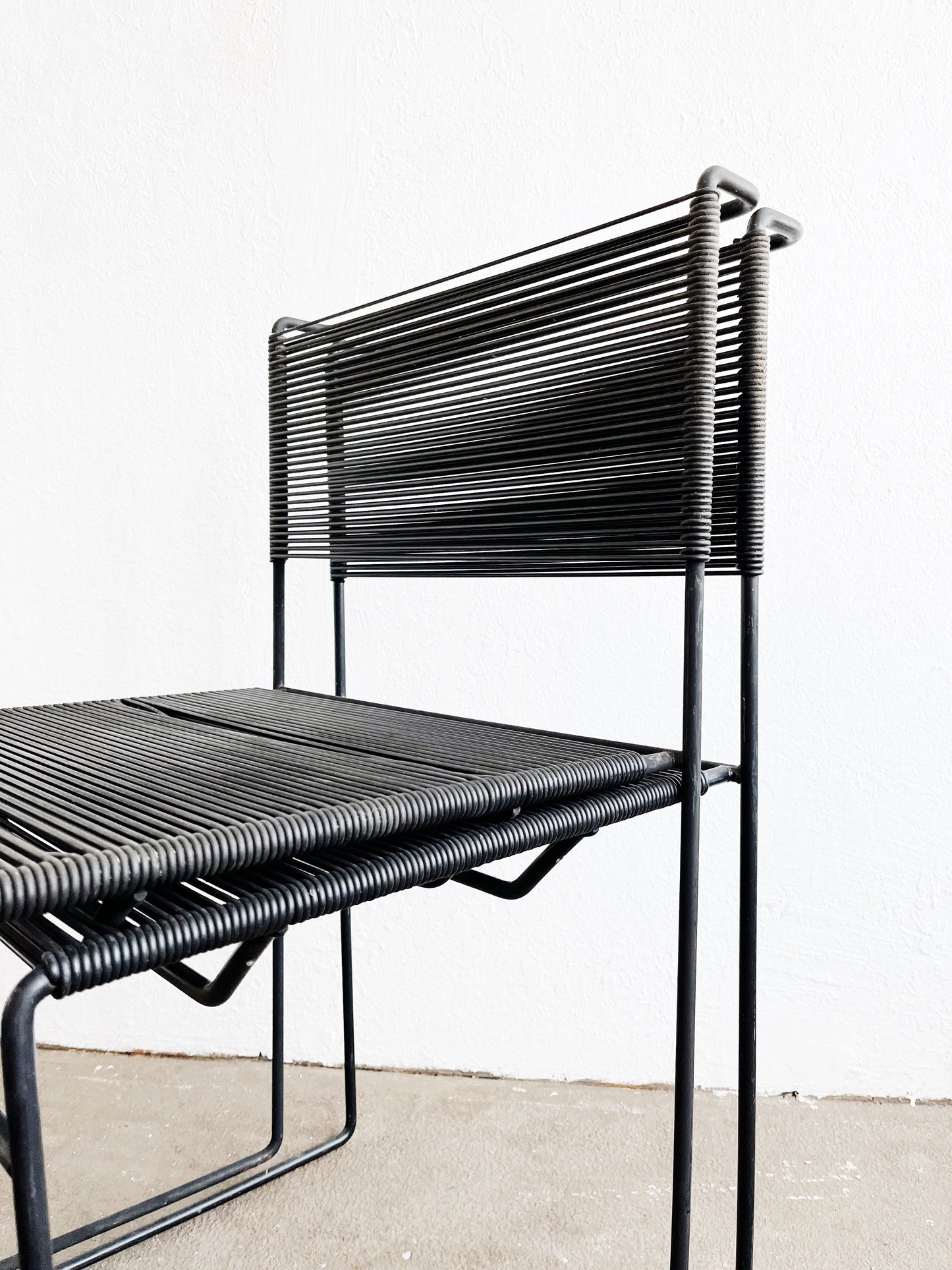 Pair Original Giandomenico Belotti for Fly Line Spaghetti Chairs