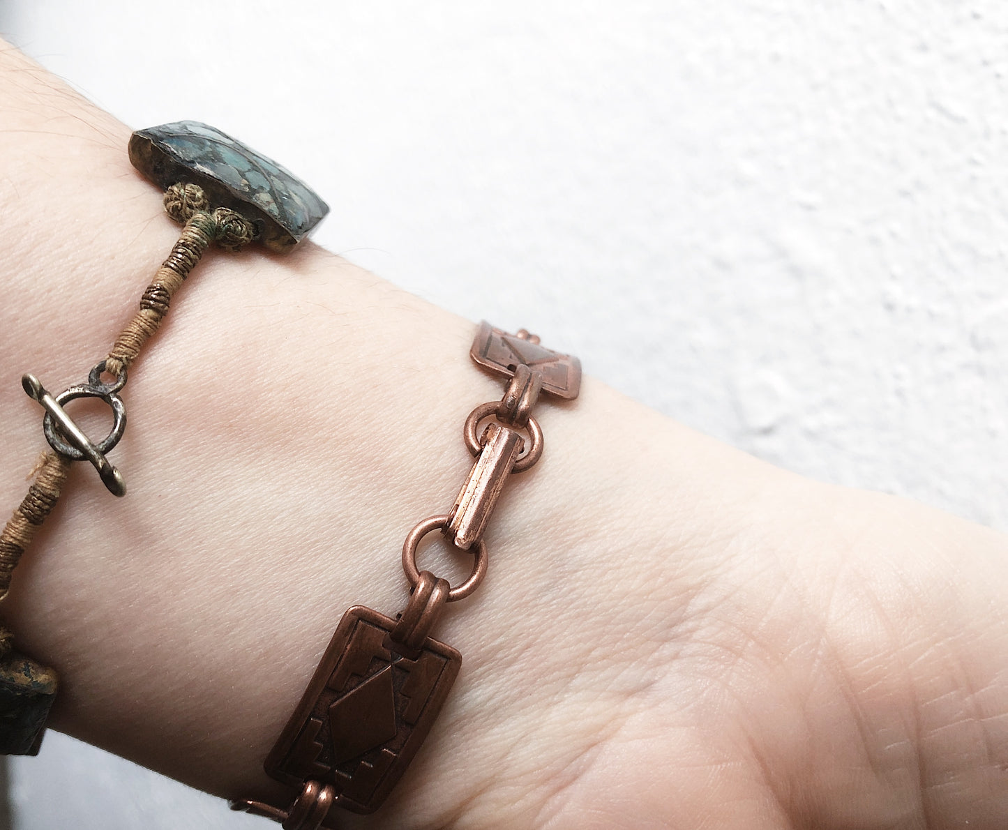 Antique Raj Turquoise Mosaic Bracelet