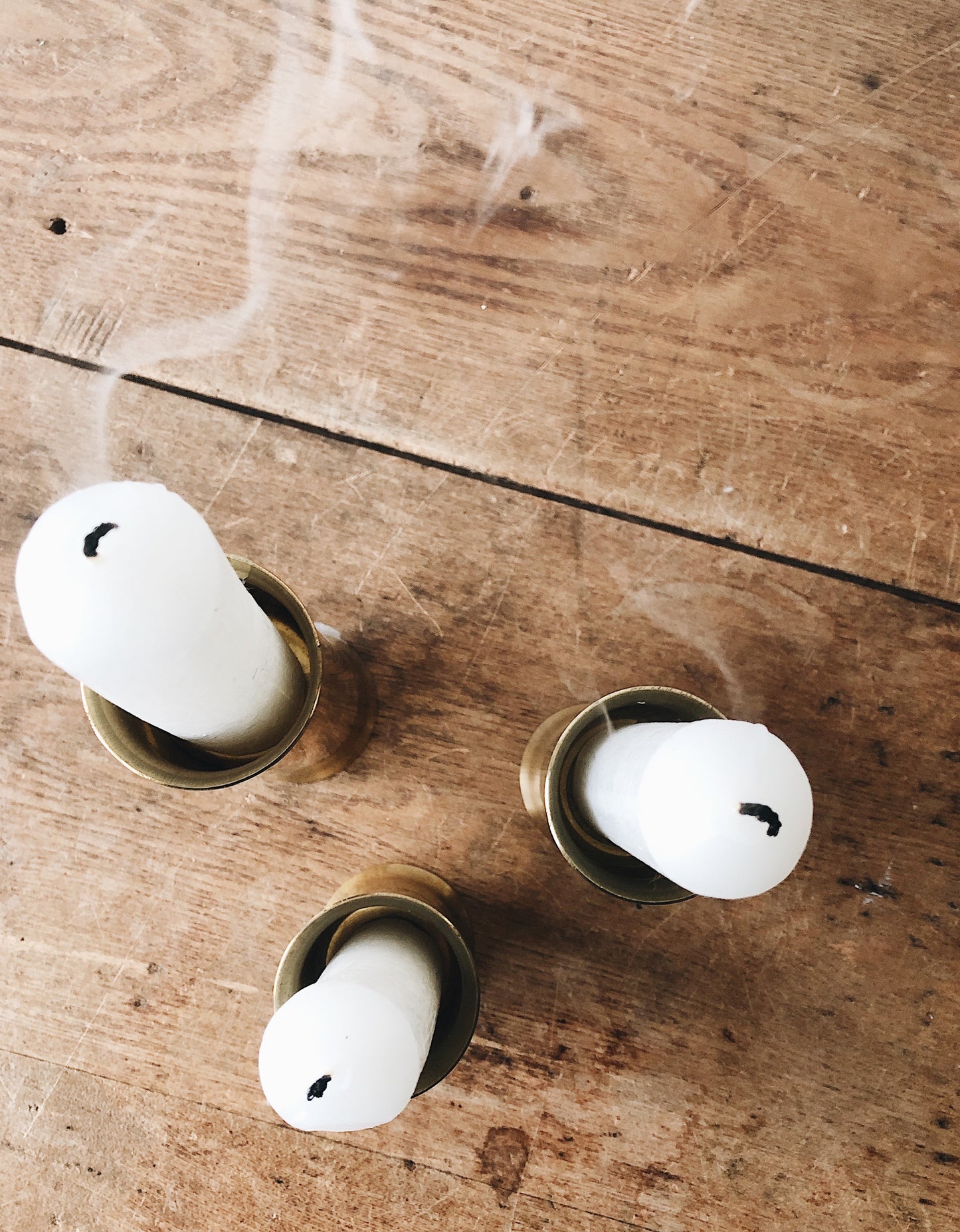 Vintage Danish Modern Cylinder Candlesticks