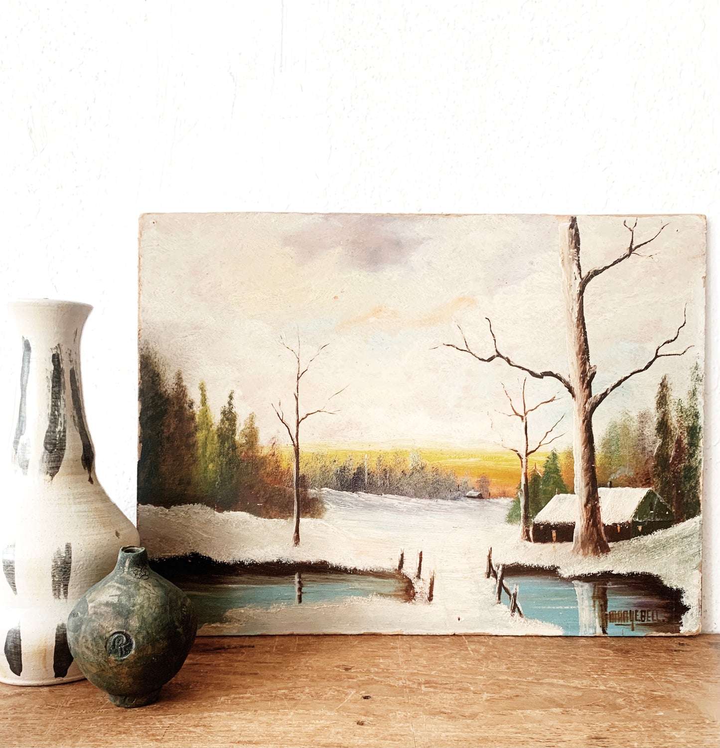 Vintage Raku Bud Vase