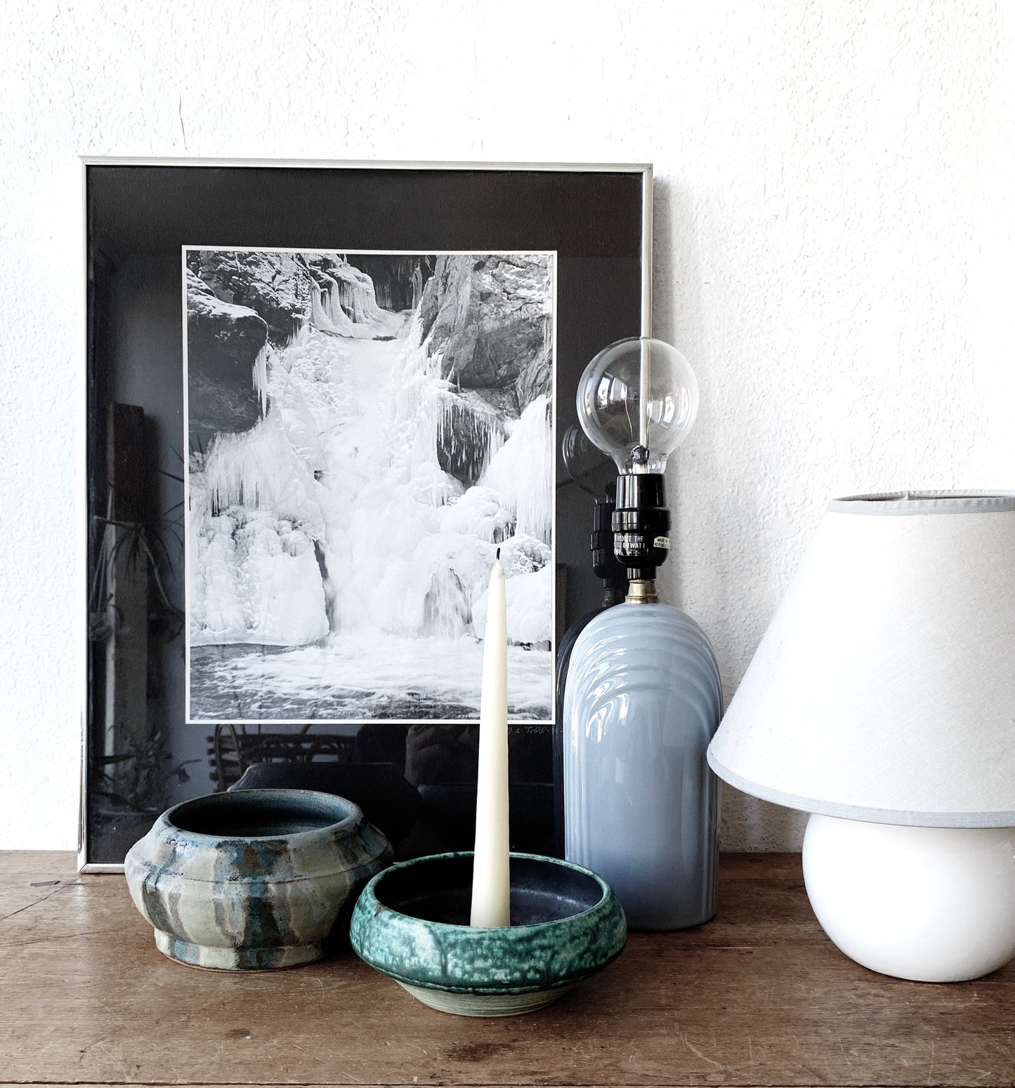 Vintage Orb Ceramic Lamp with Shade