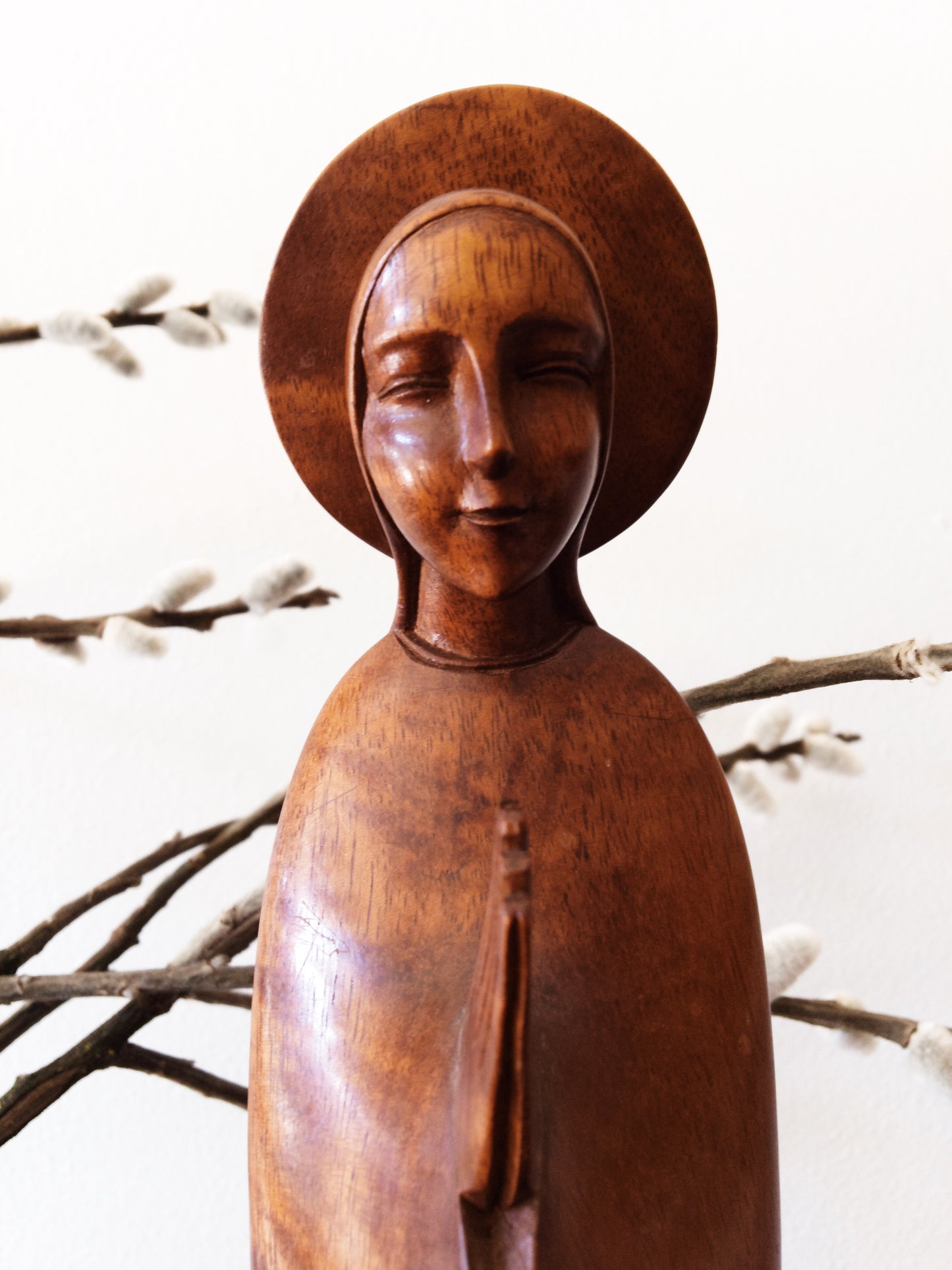 Carved Wood Mary Statue