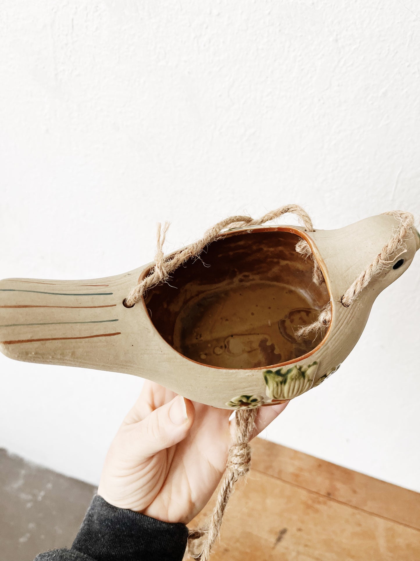 Vintage Ceramic Bird Planter