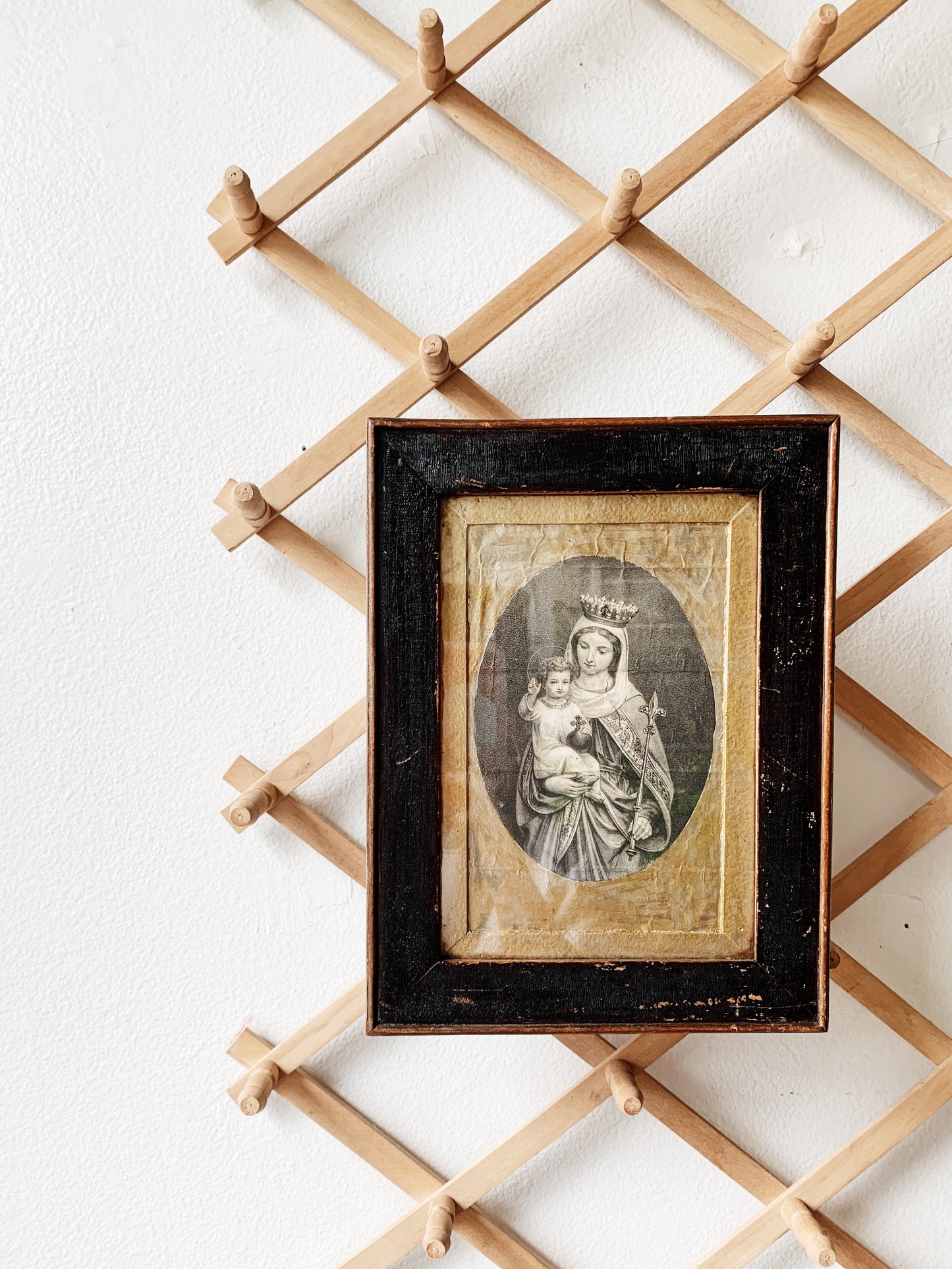 Vintage Framed Mary and Child