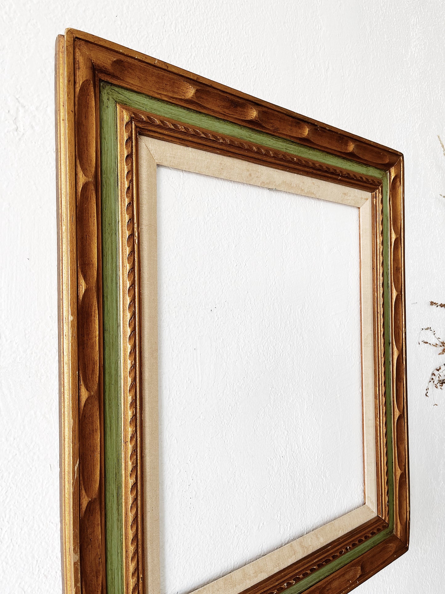 Mid Century Carved Wood Frame