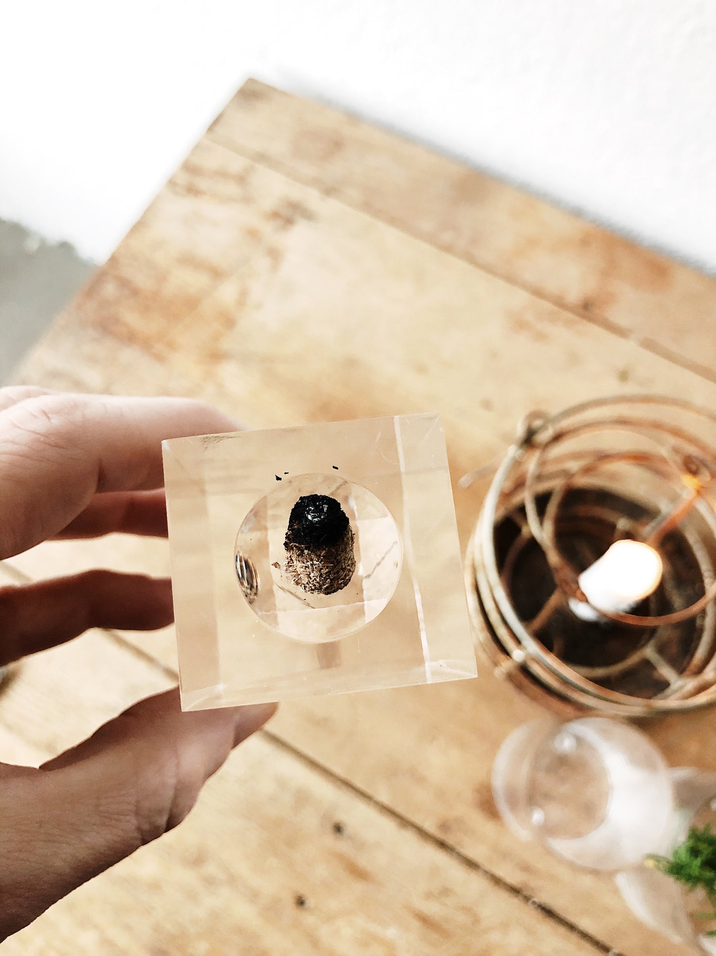 Lucite Incense Burner