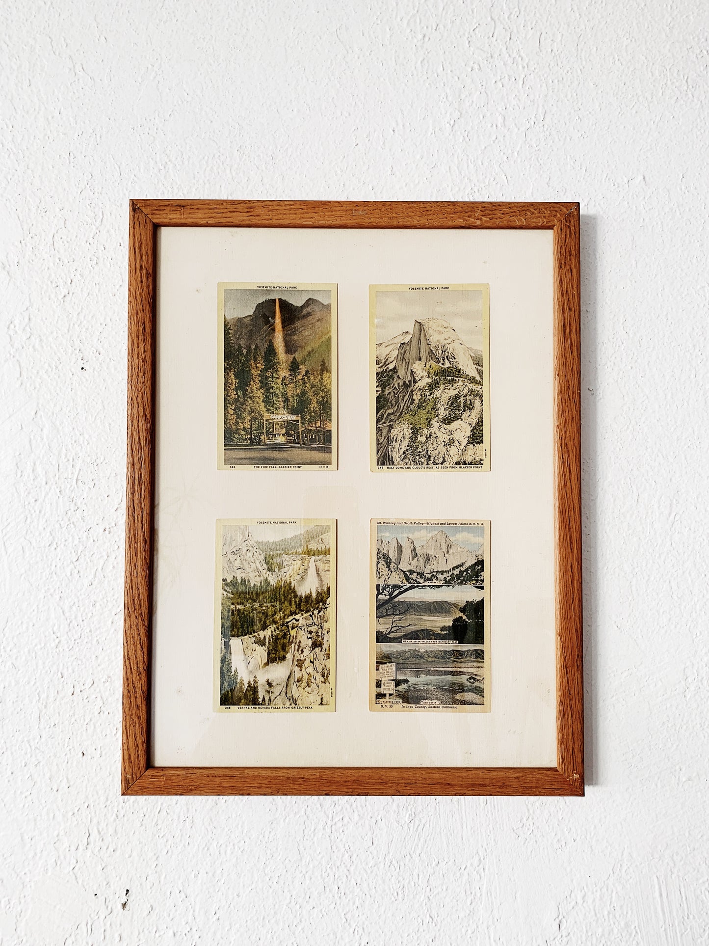 Vintage Framed Yosemite Post Cards