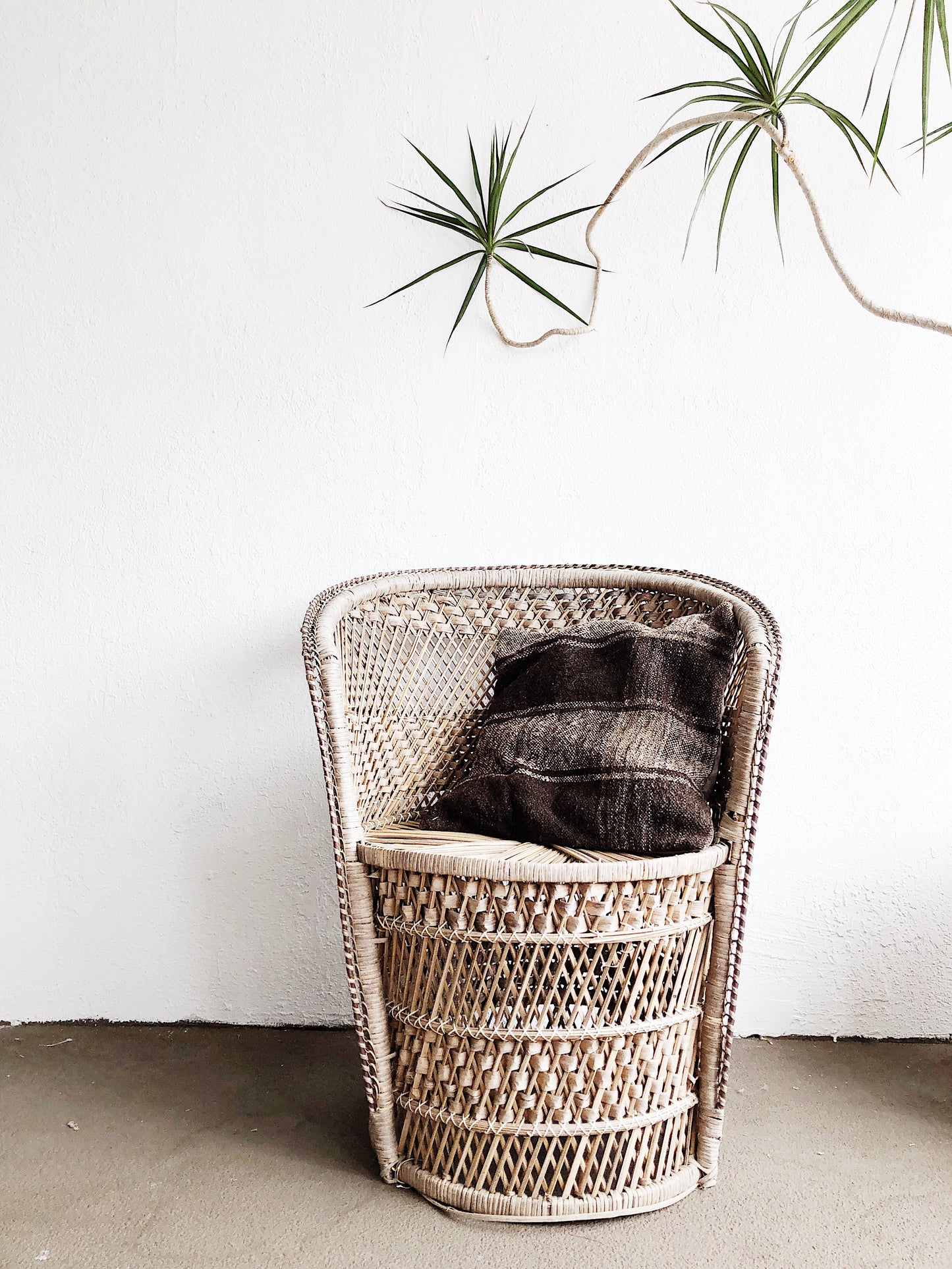 Vintage Woven Barrel Chair