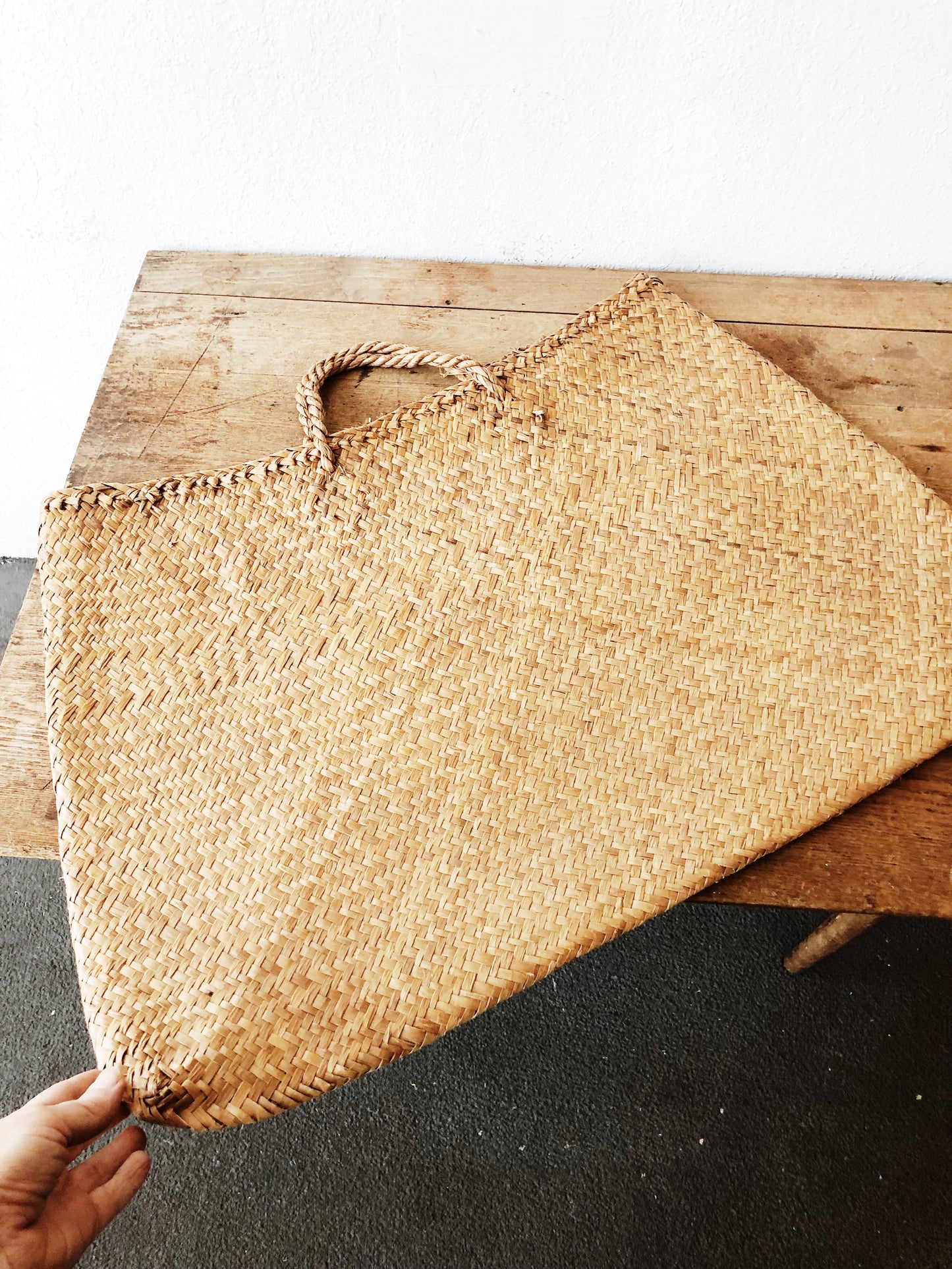Oversized Seagrass Envelope Tote Bag