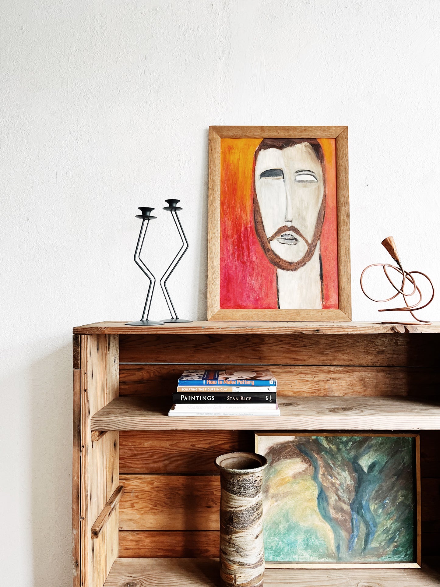 Copper Squiggle Lamp