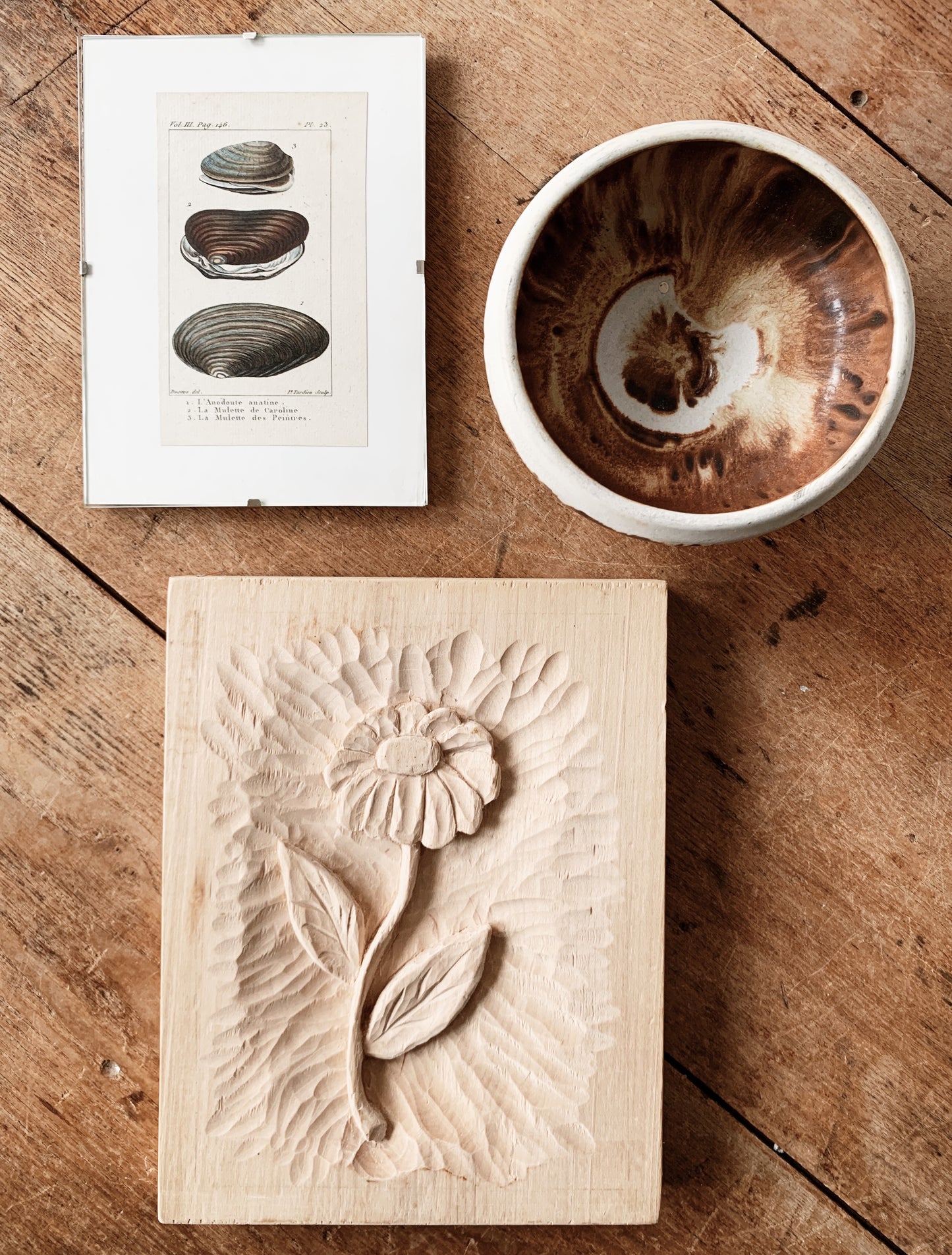 Carved Wood Reversible Plaque