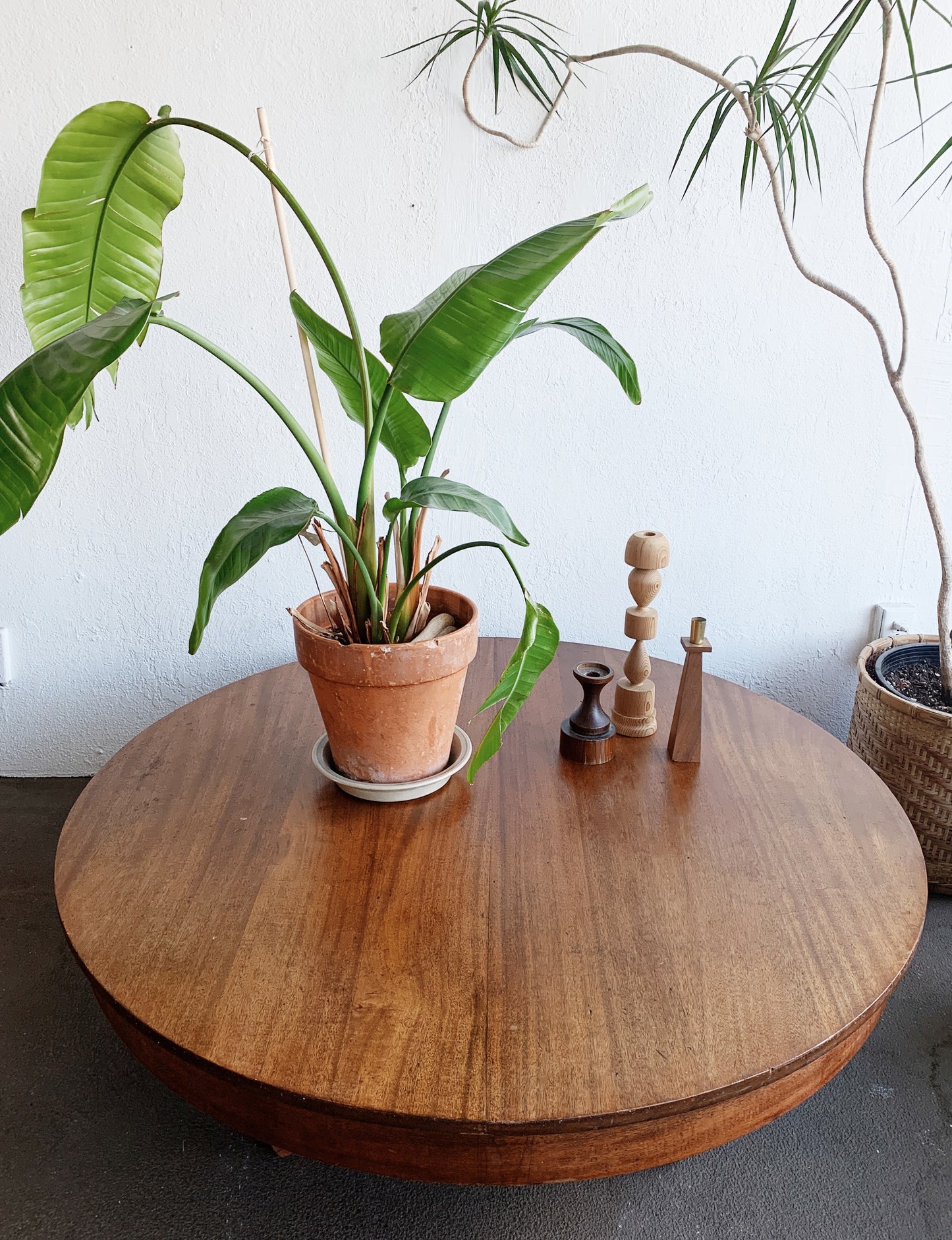 Antique Large and Low Round Coffee