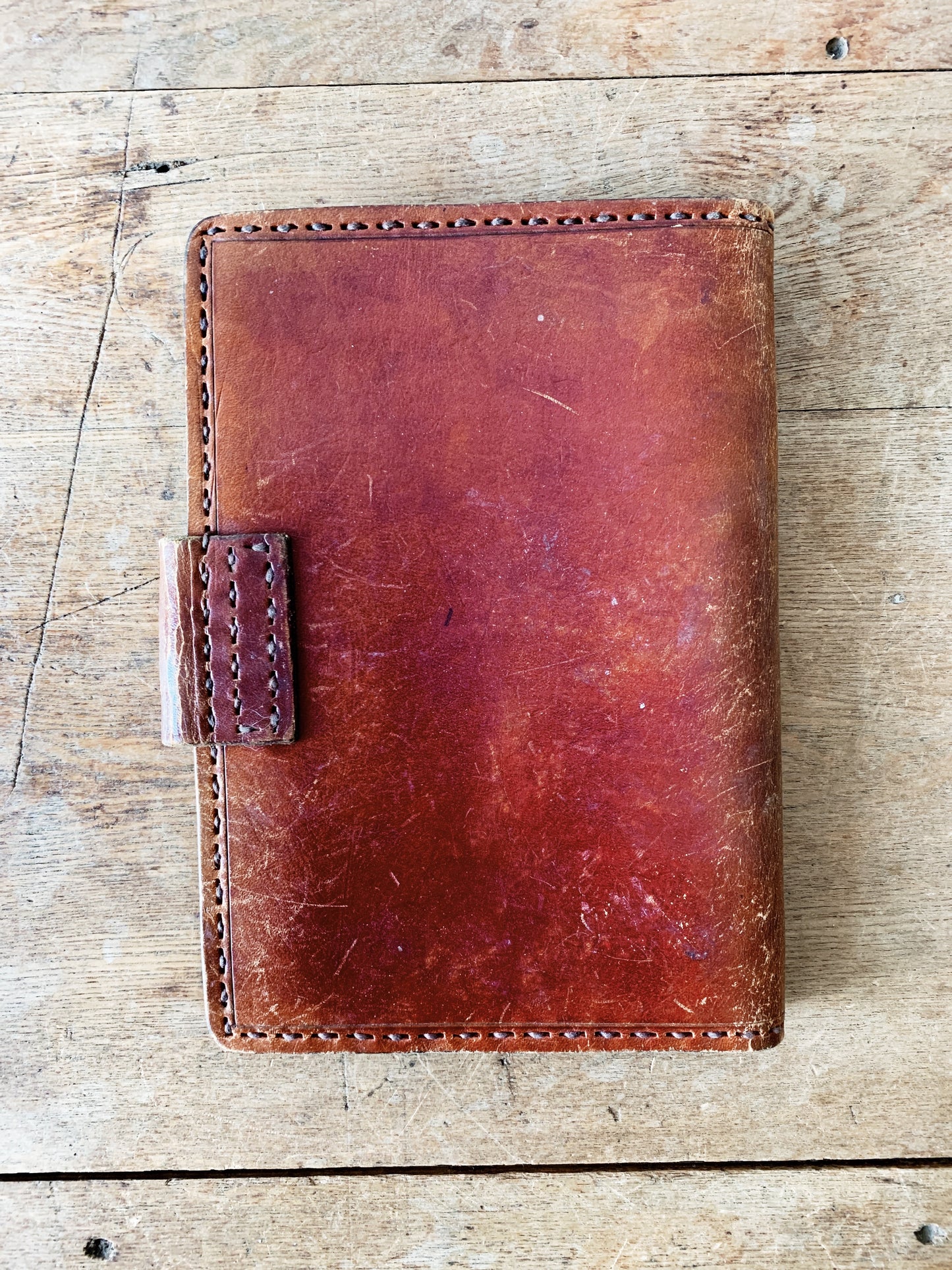 Vintage Embossed Leather Journal/ Organizer