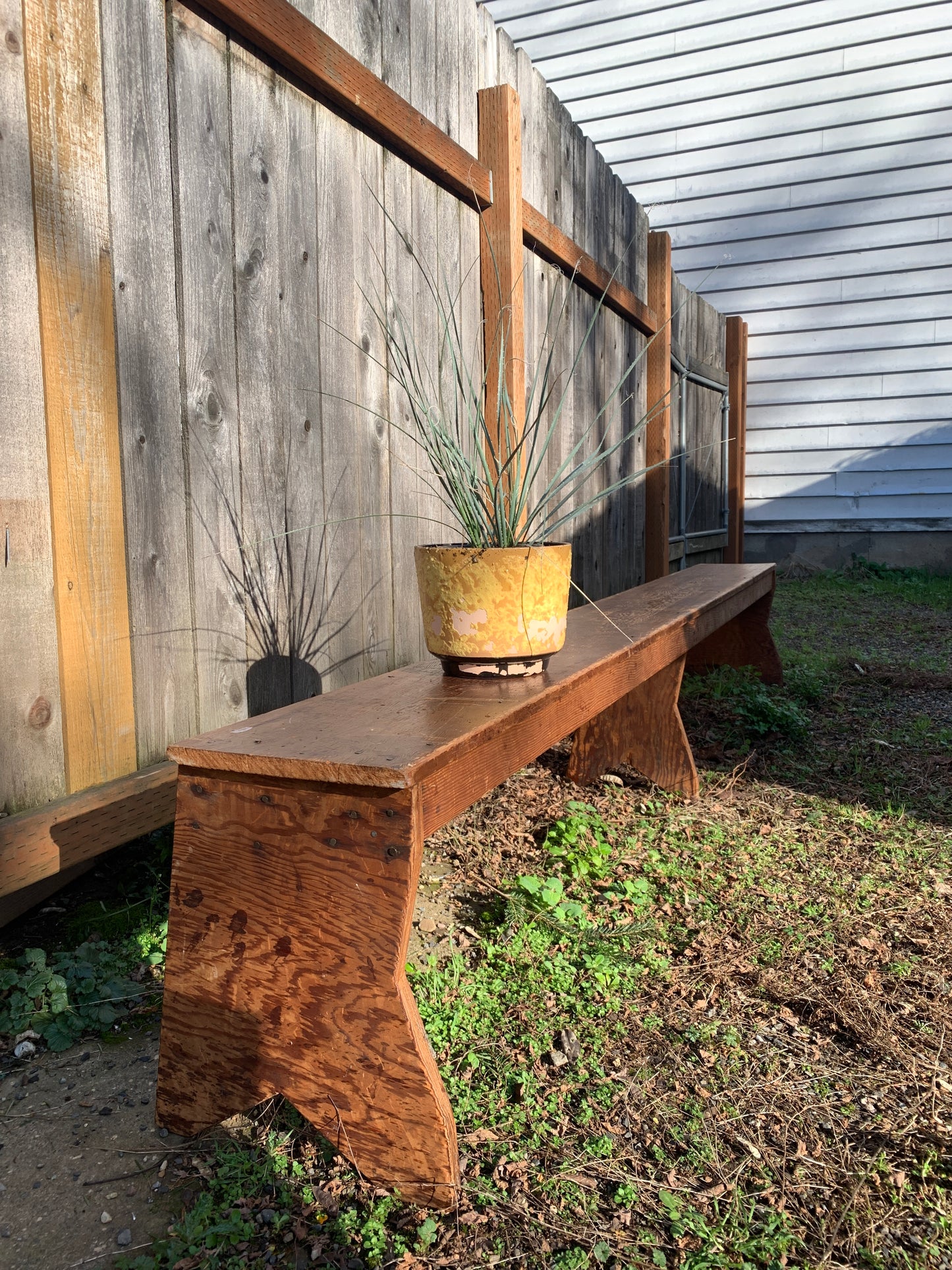Extra Long Rustic Wood Bench