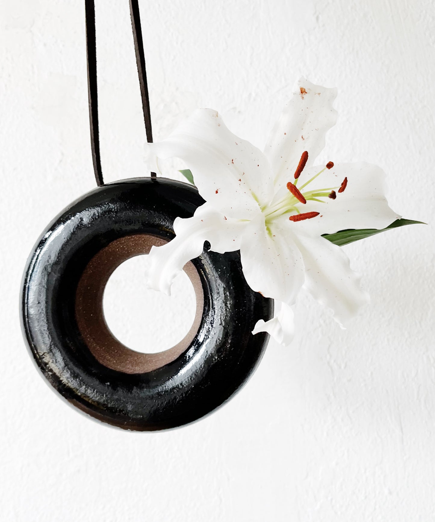 Circular Ceramic Wall Vase