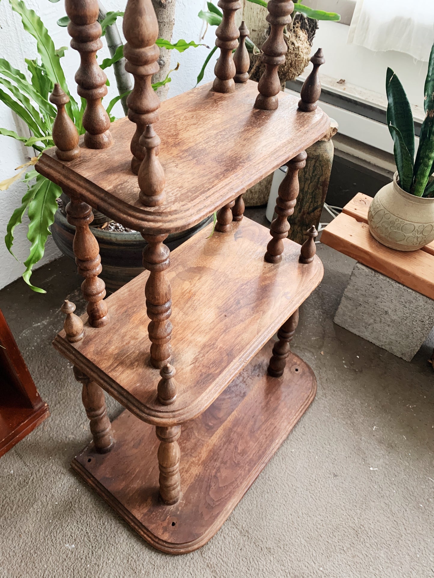 Vintage Ornate Spindle Shelf