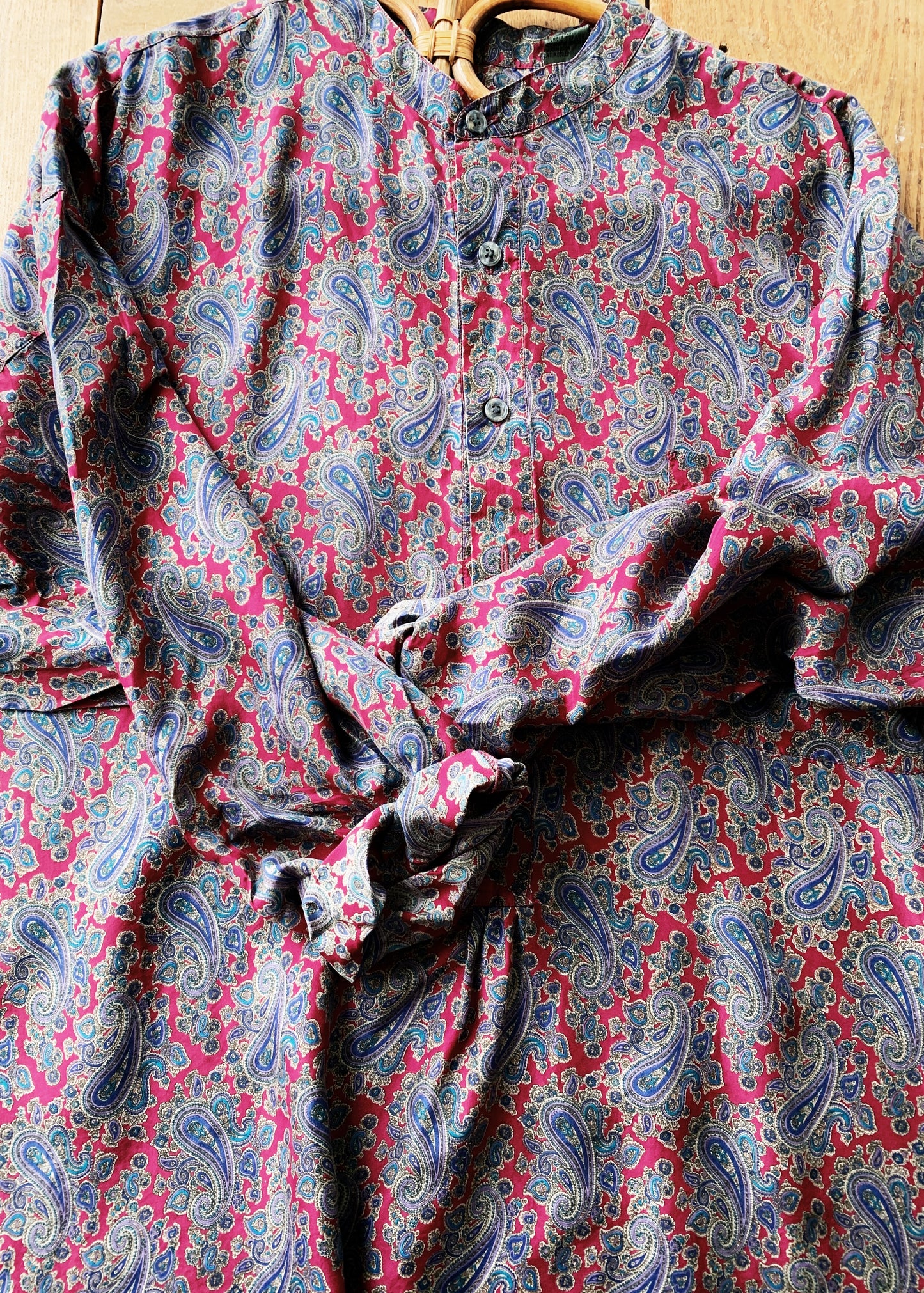 Paisley Tissue Weight Silk Tunic/Night Shirt