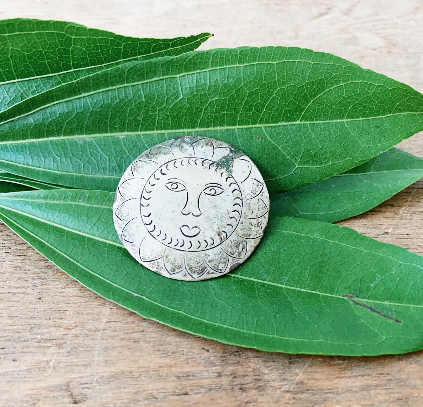 Vintage Silver Sun Pin