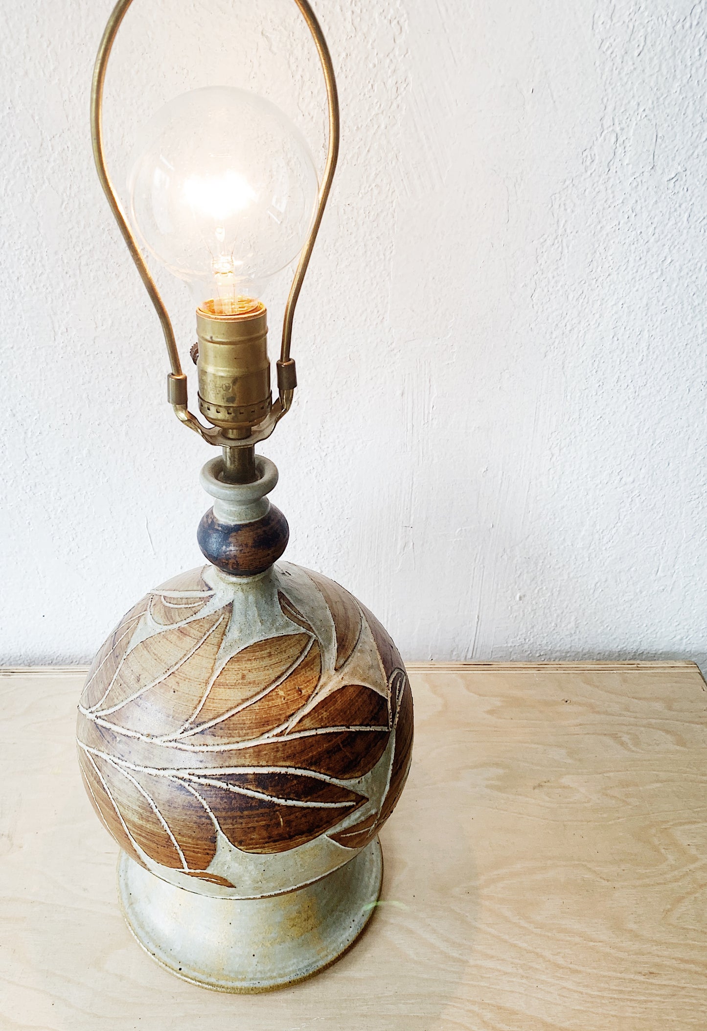Vintage Handmade Pottery Lamp