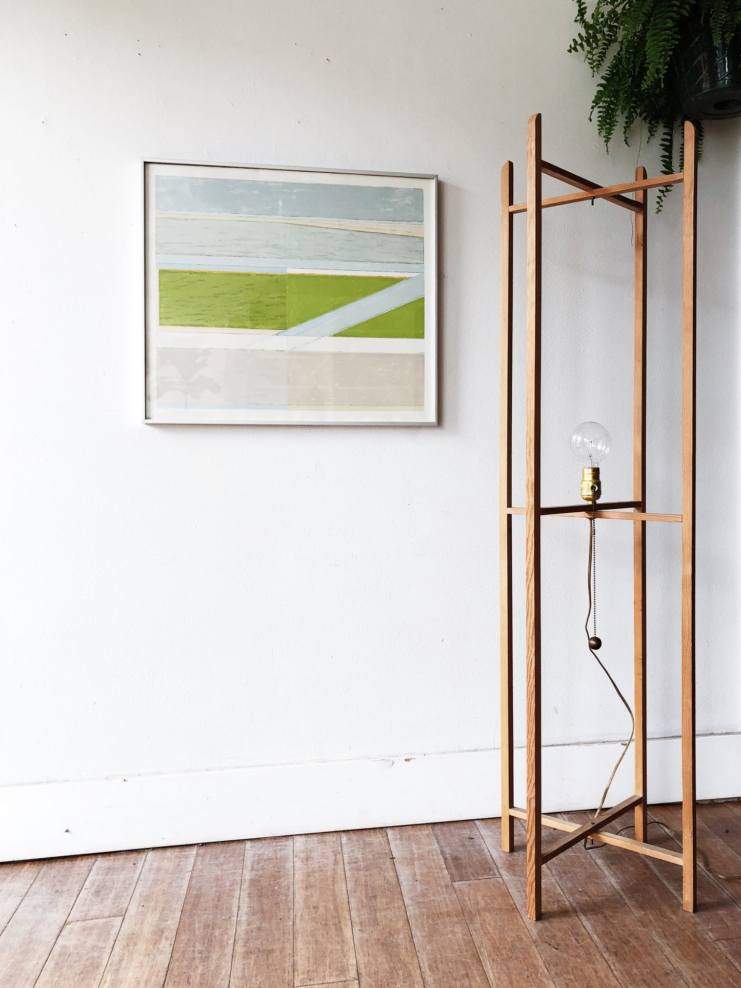 Unique Handmade Minimal Wood Floor Lamp