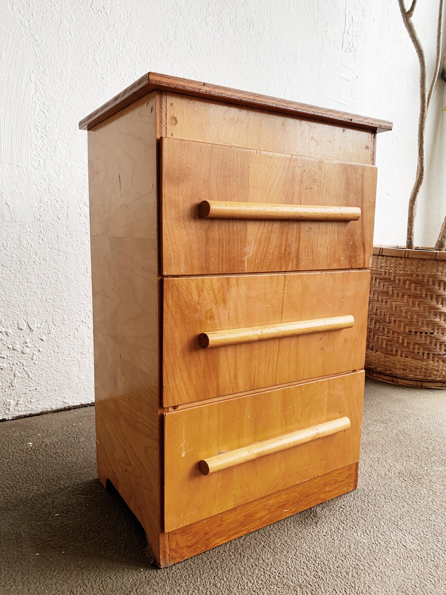 Small Vintage Wood Chest of Drawers