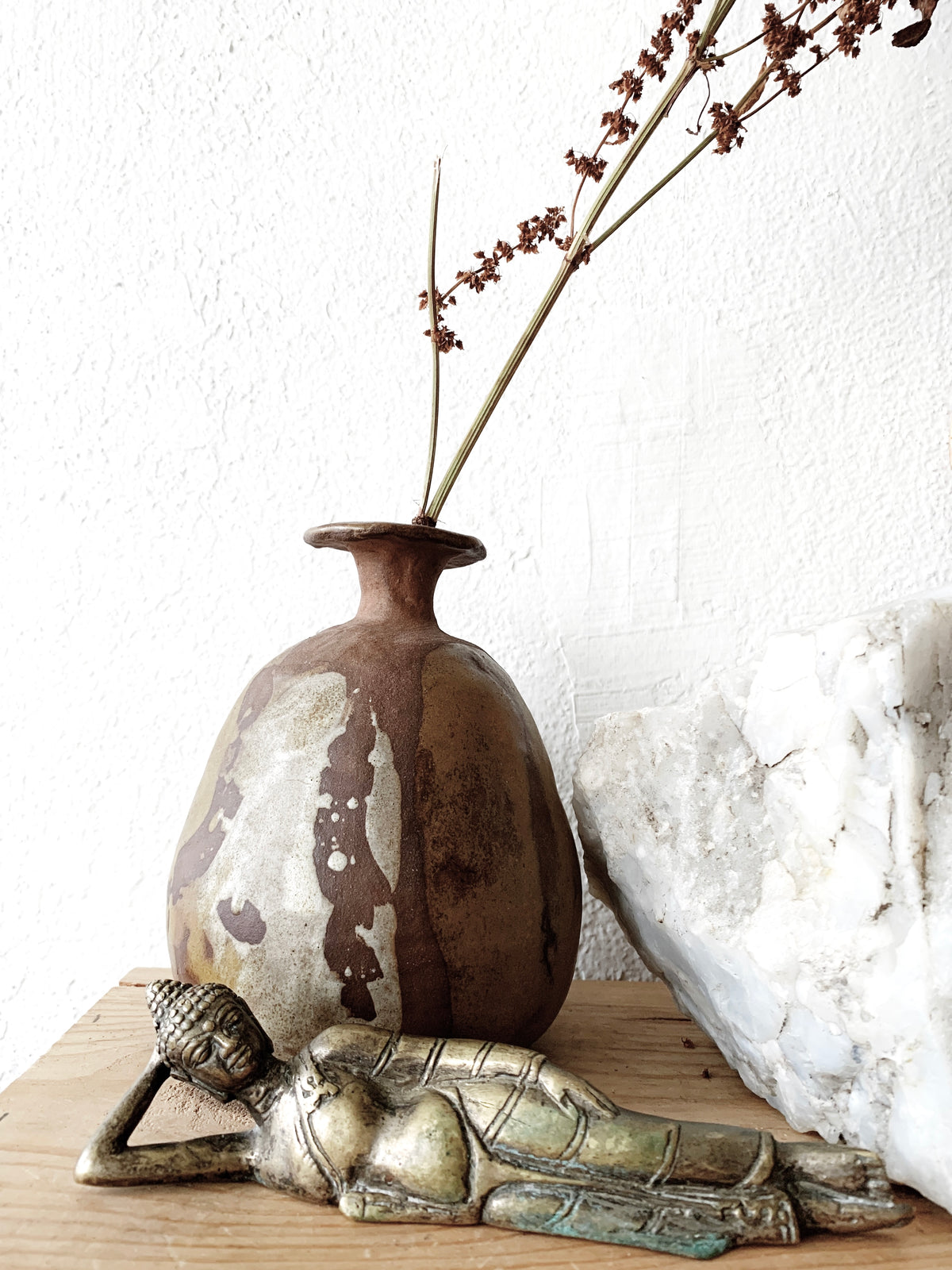 Lounging Vintage Brass Buddha