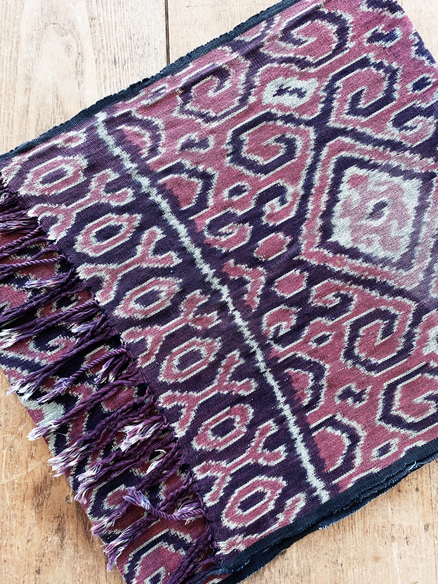 Vintage Natural Dye Ikat Textile