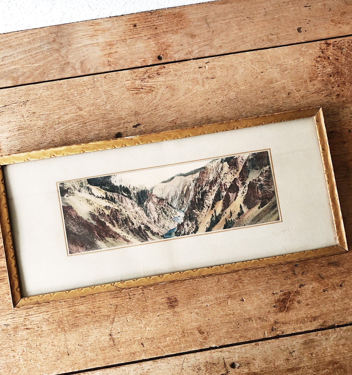 Antique Hand Colored Yellowstone Photo