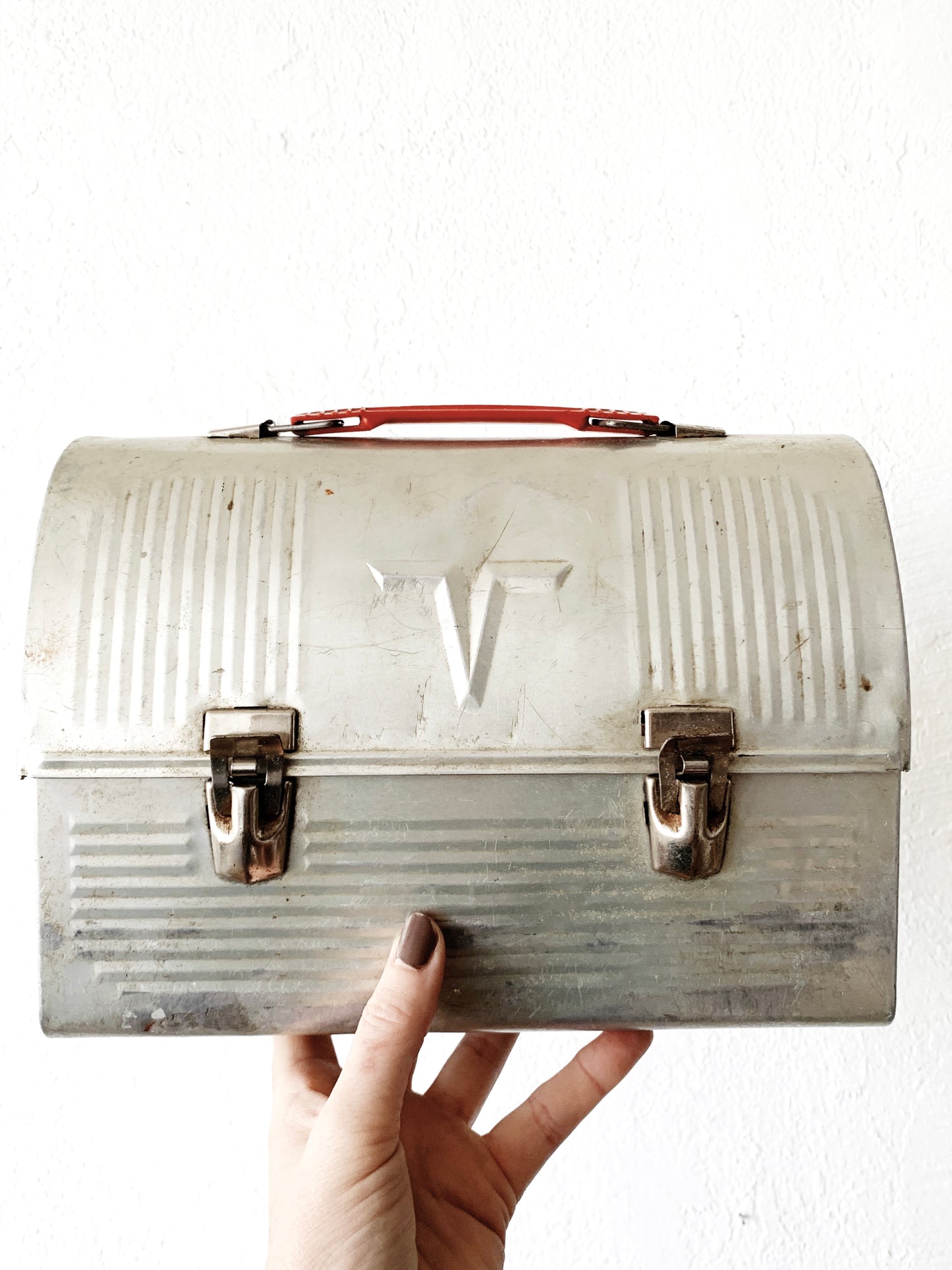 Mid Century Tin Thermos Lunchbox