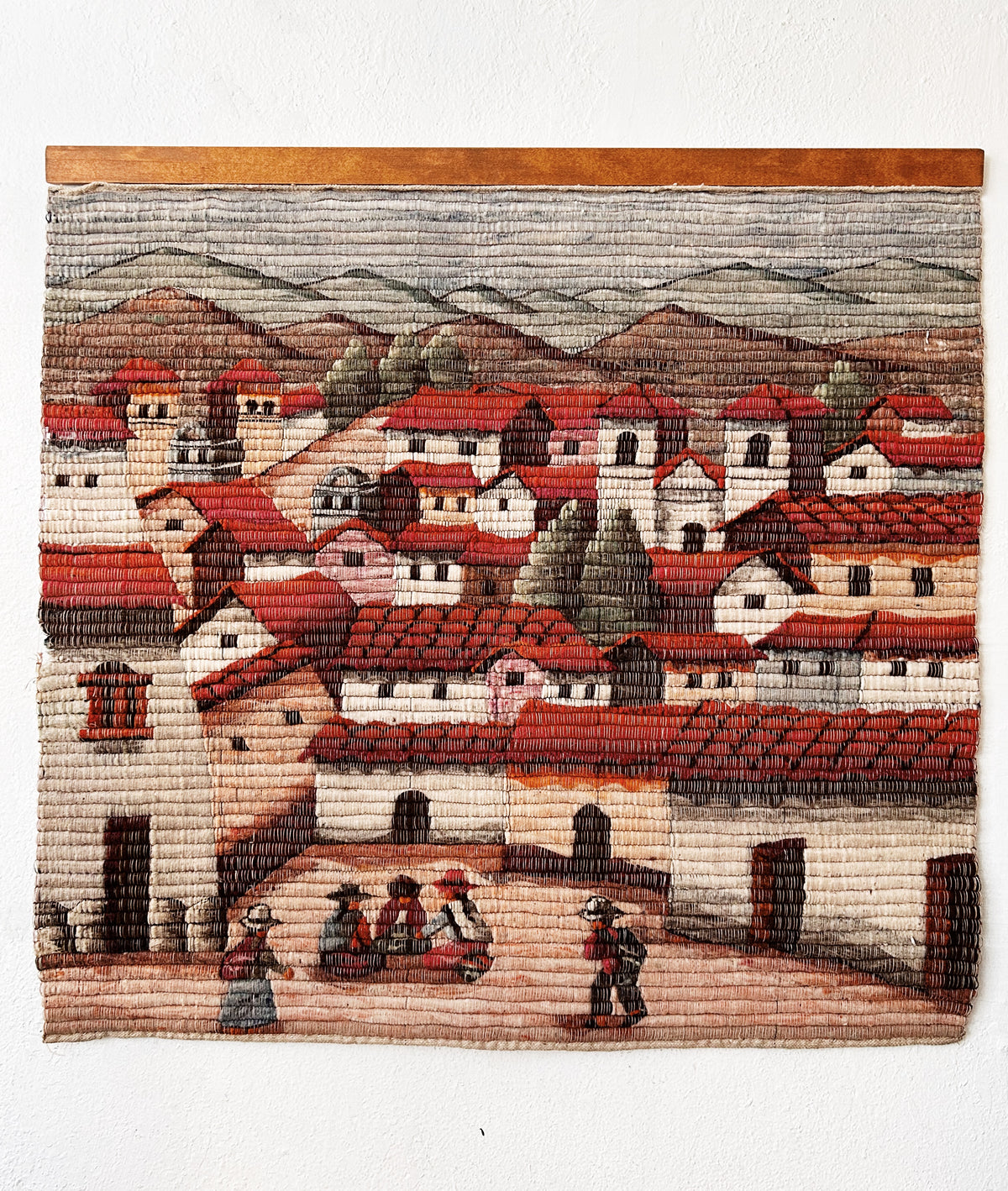 Large Vintage Wool Weaving