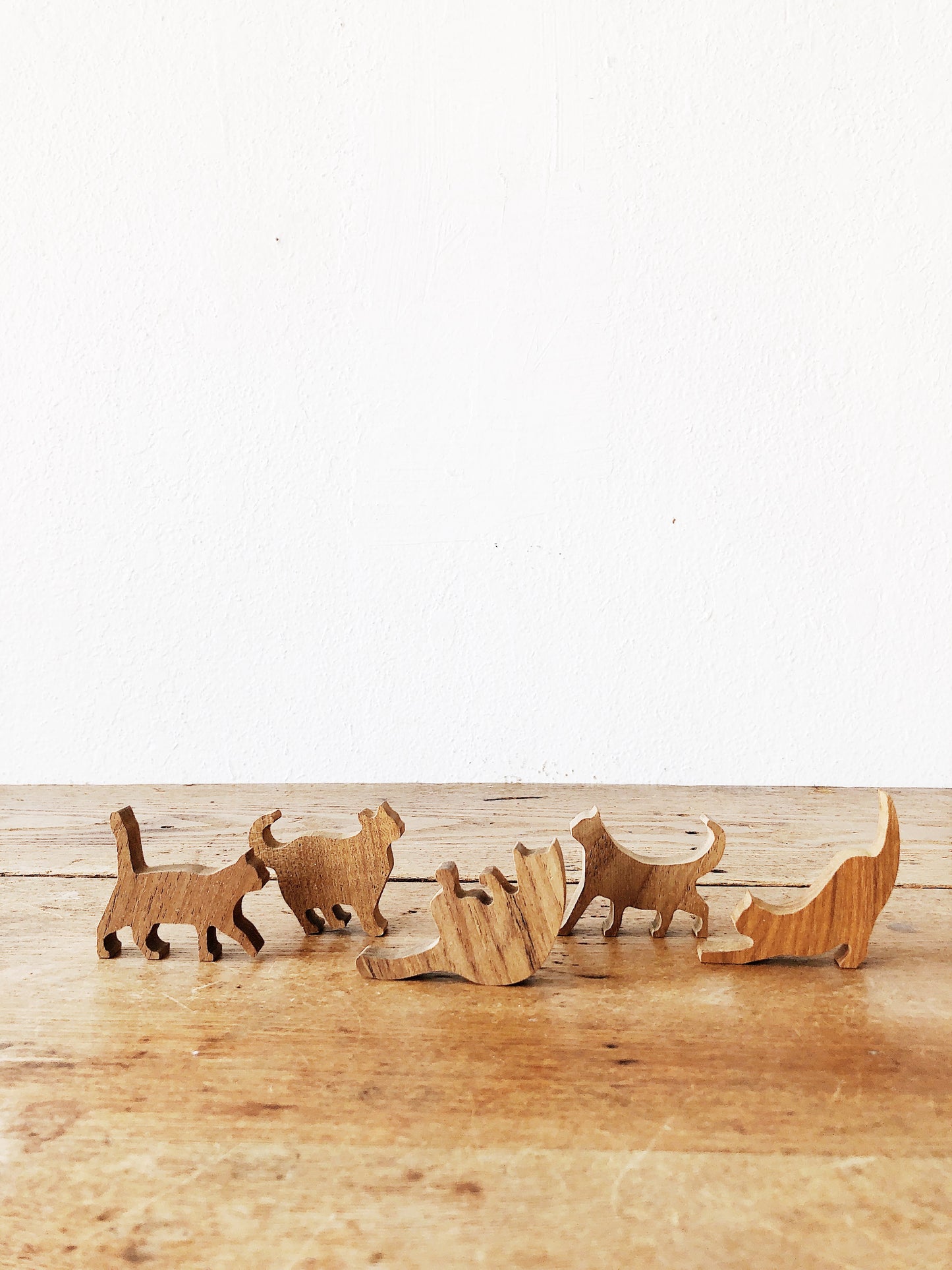 Set of Little Wood Kittens