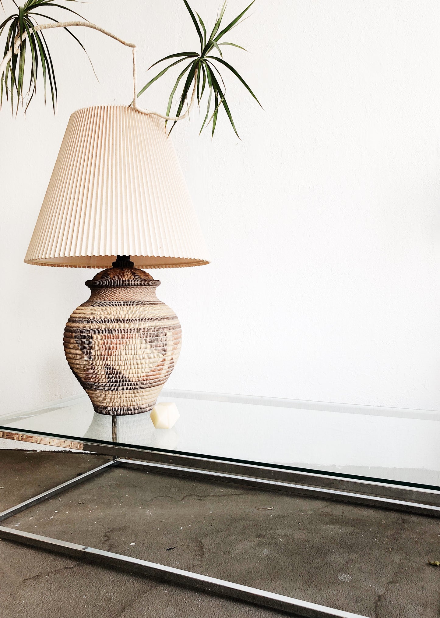 Vintage Modern Chrome and Glass Coffee Table