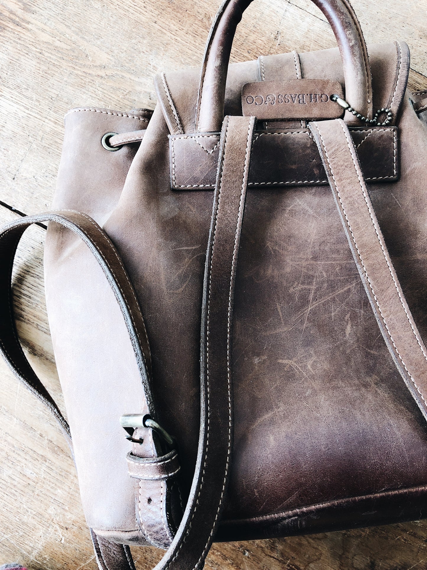 Vintage Leather Back Pack