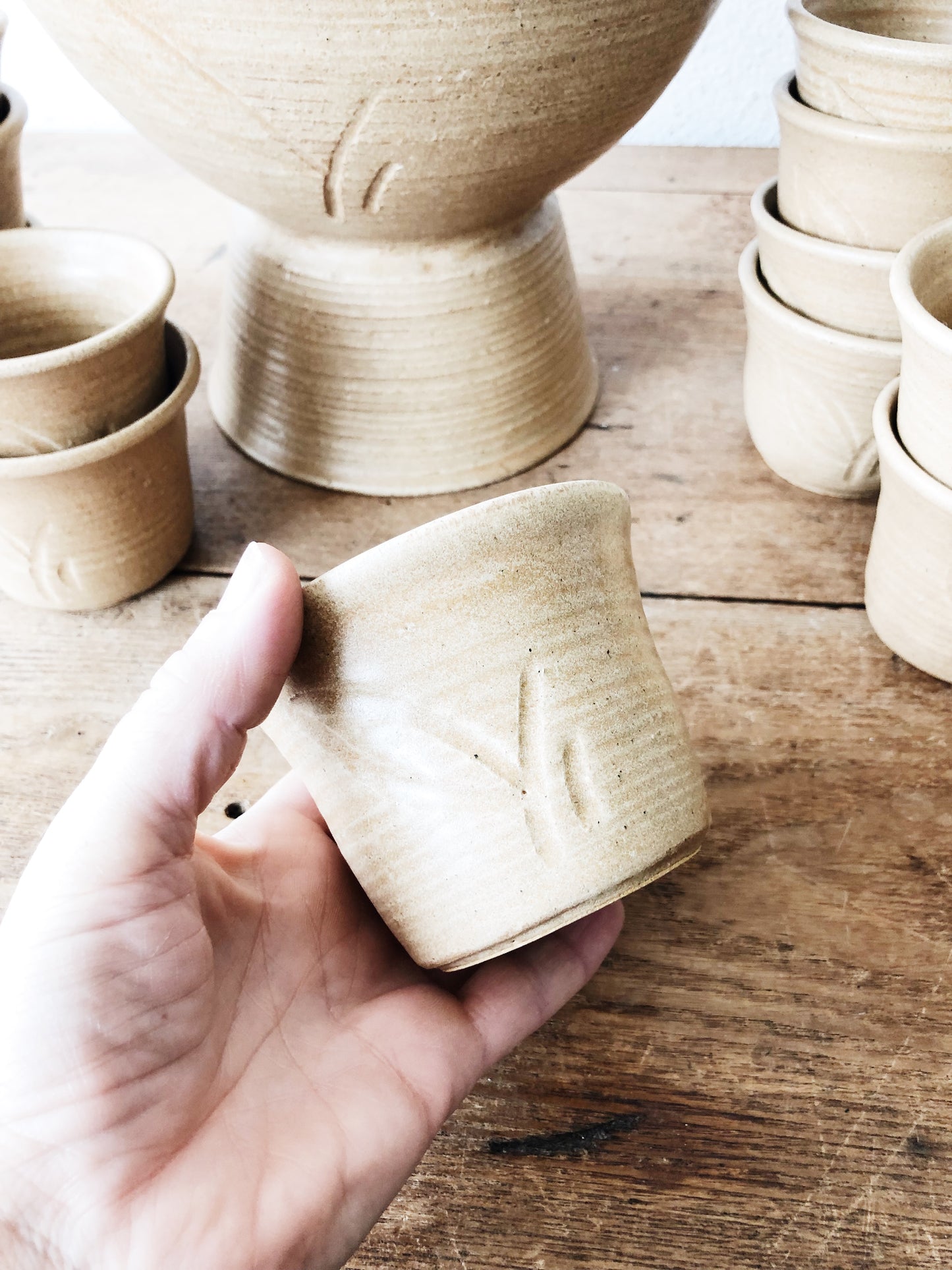 Vintage Ceramic Punch Bowl and Cups