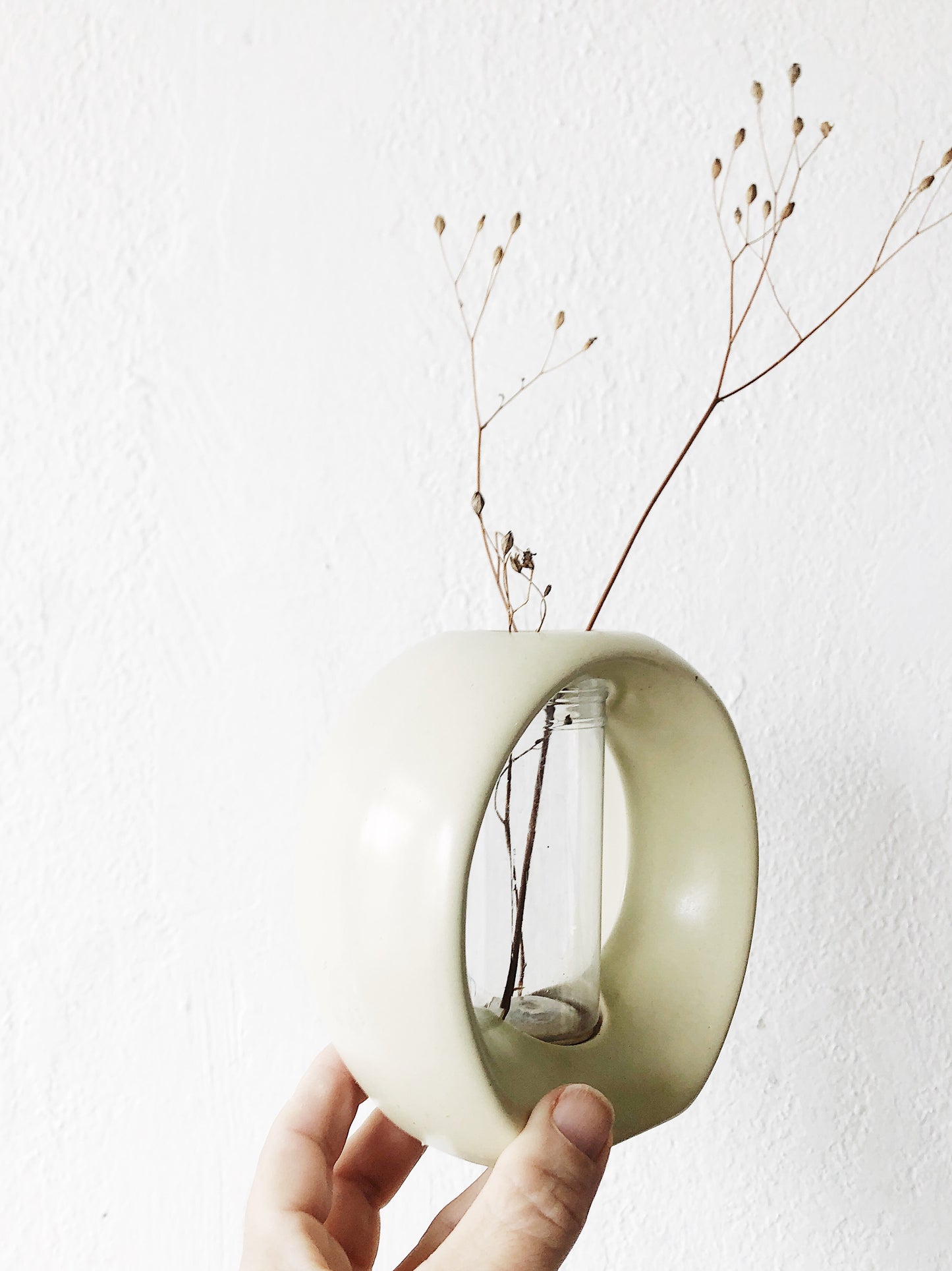 Vintage Mid Century Circular Ceramic Vase