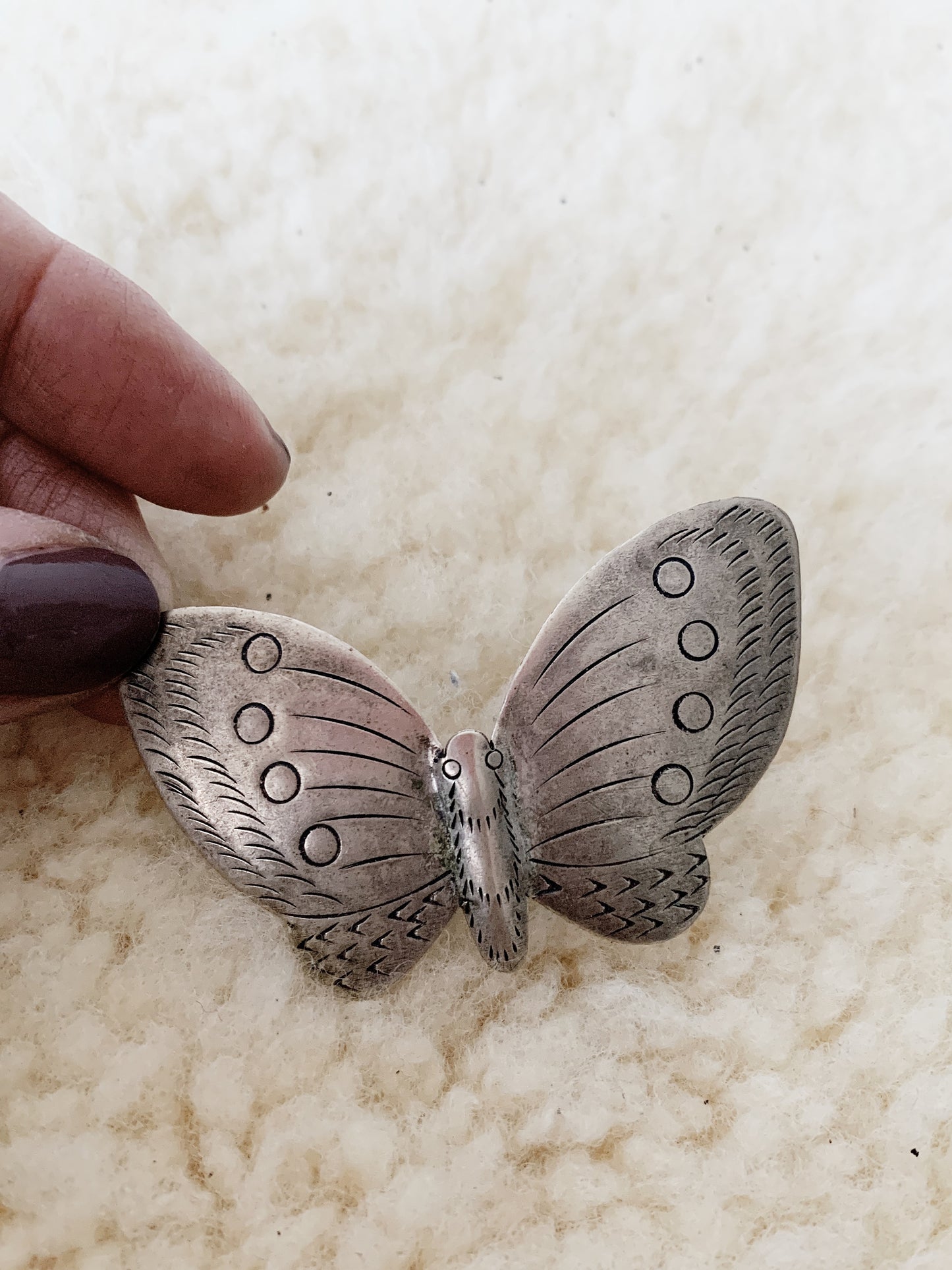 Vintage Silver Butterfly Pin