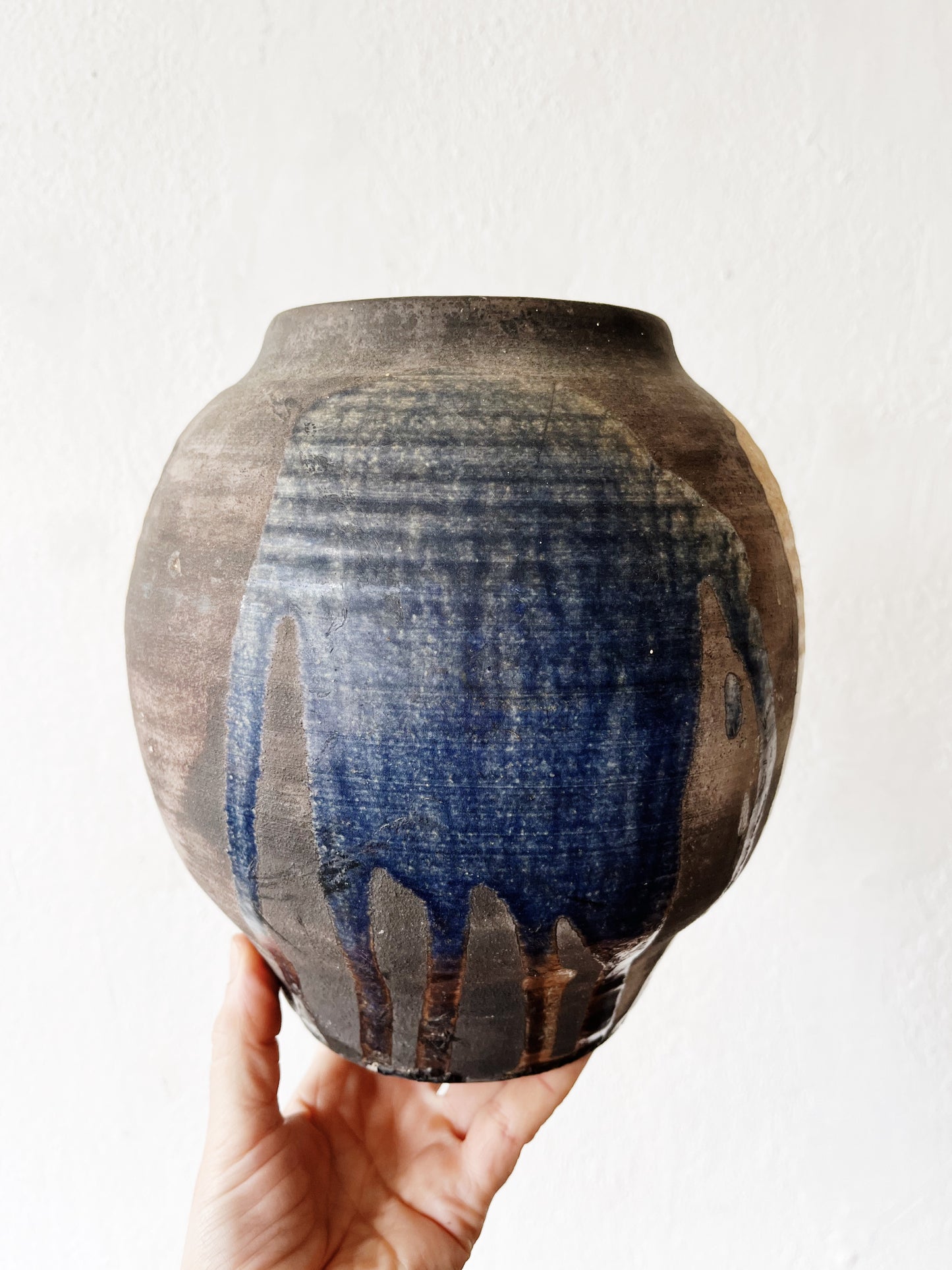 Large Vintage Raku Vessel