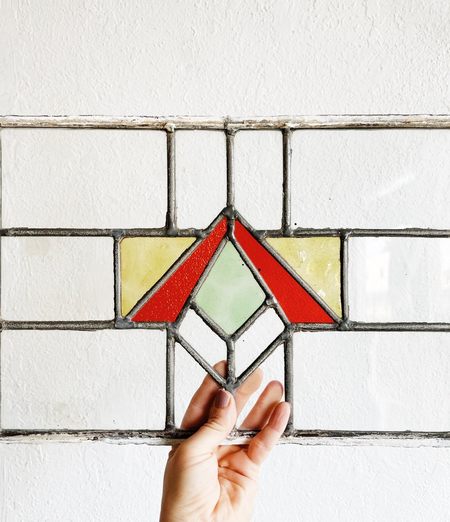 Vintage Stained Glass Panel