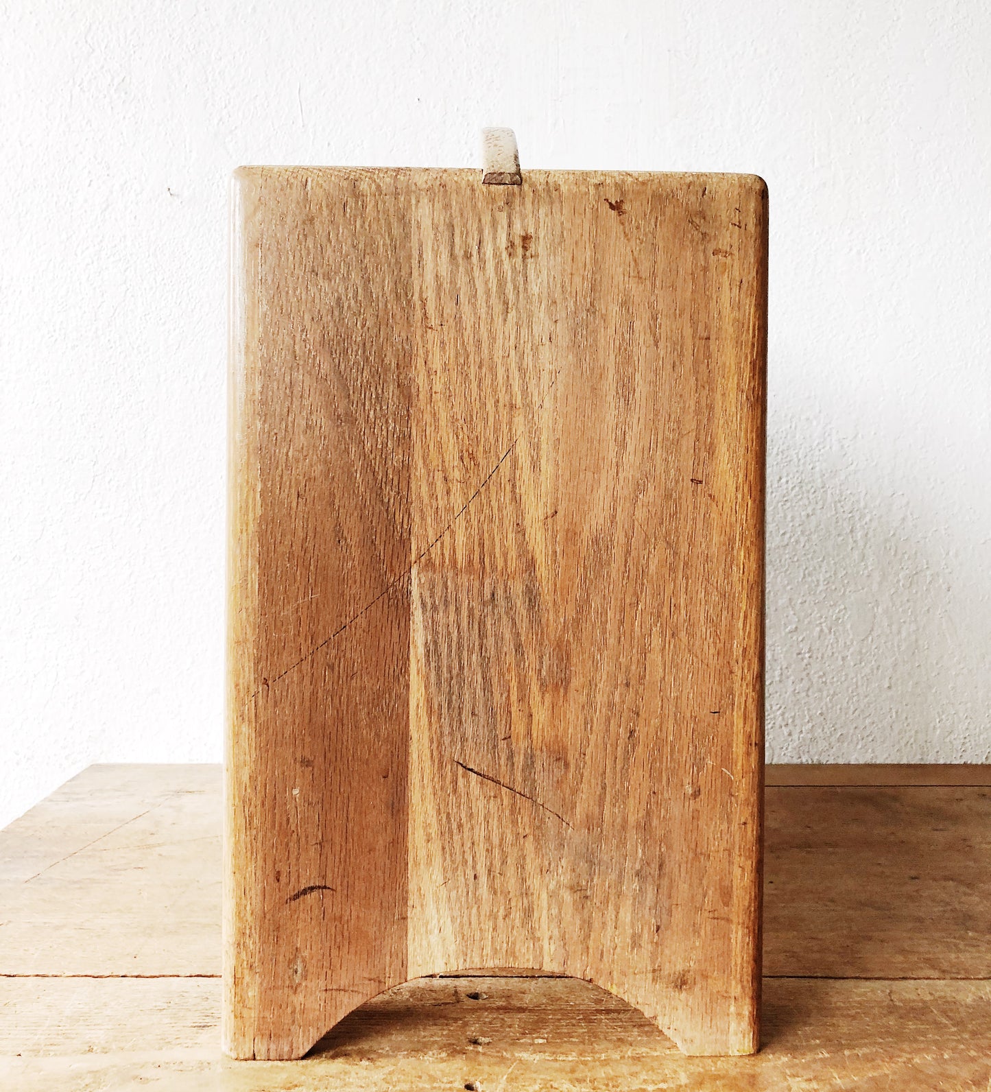 Chunky Blond Wood Record Rack