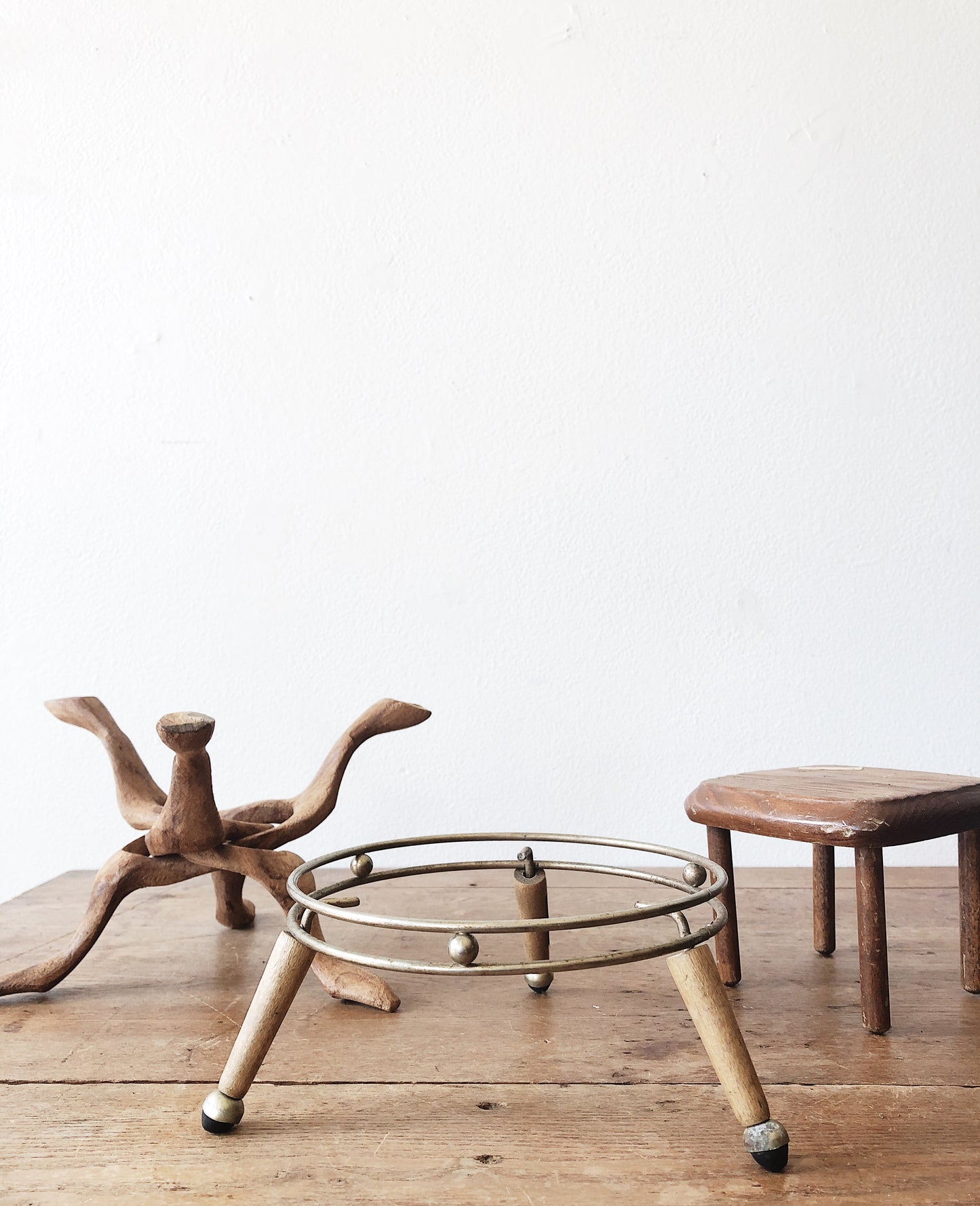 Set of Three Vintage Plant Stands