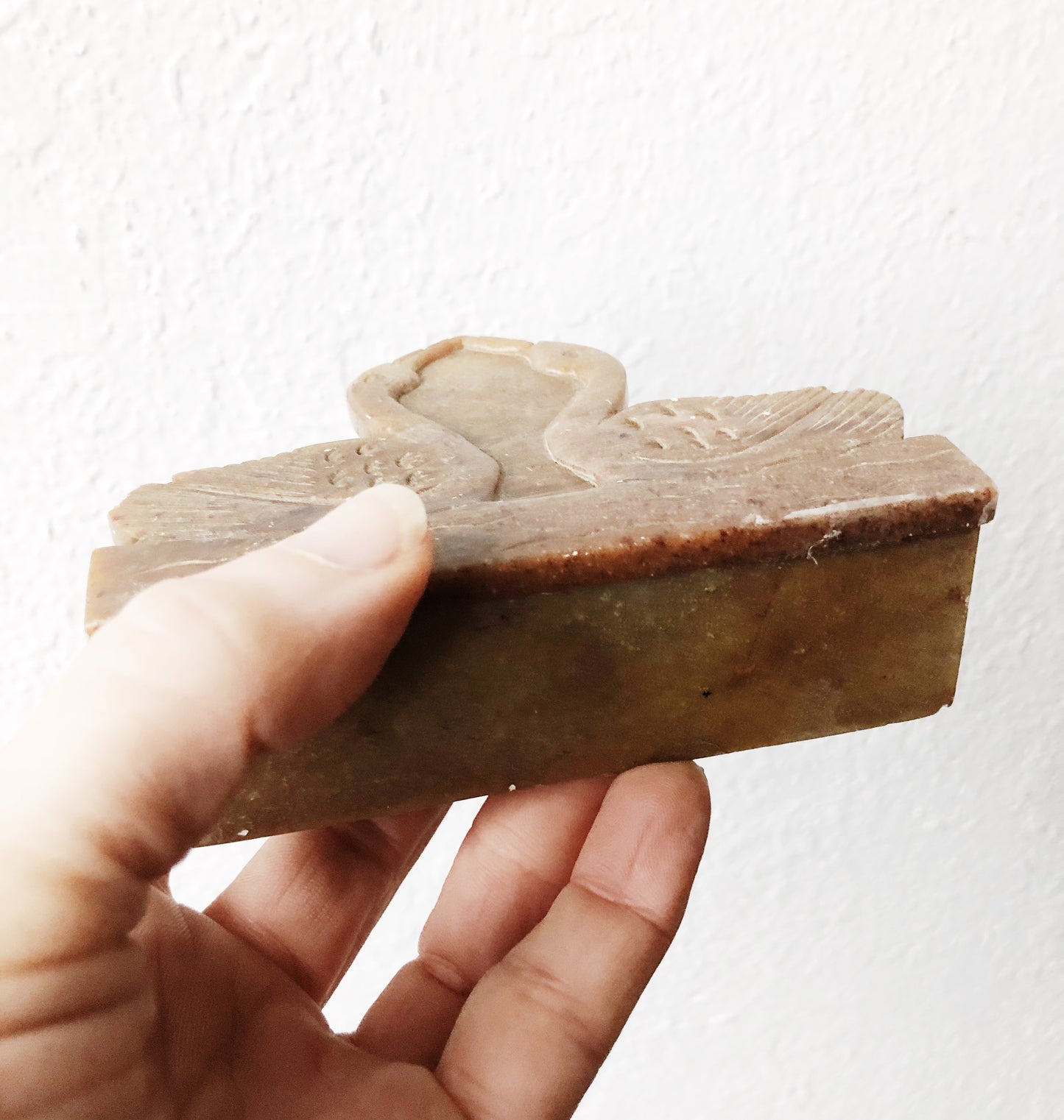 Vintage Stone Swan Dish